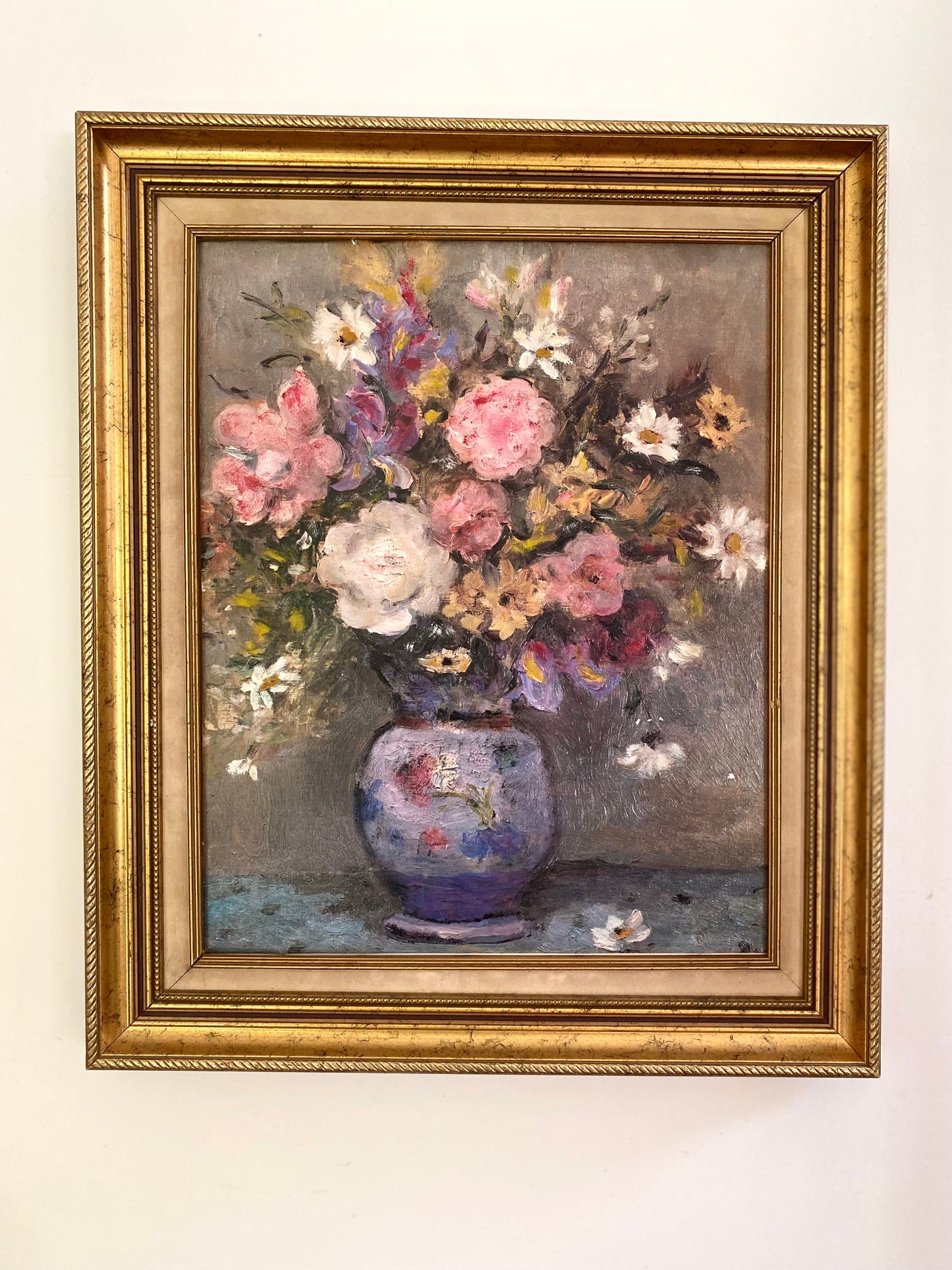 Nature Morte aux Fleurs – Huile sur Toile – Années 50/60