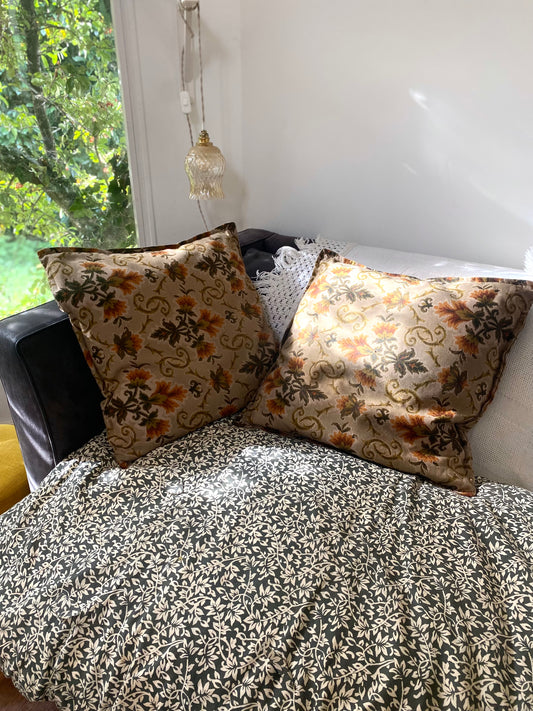 Ravissant duo de coussins en jacquard 70