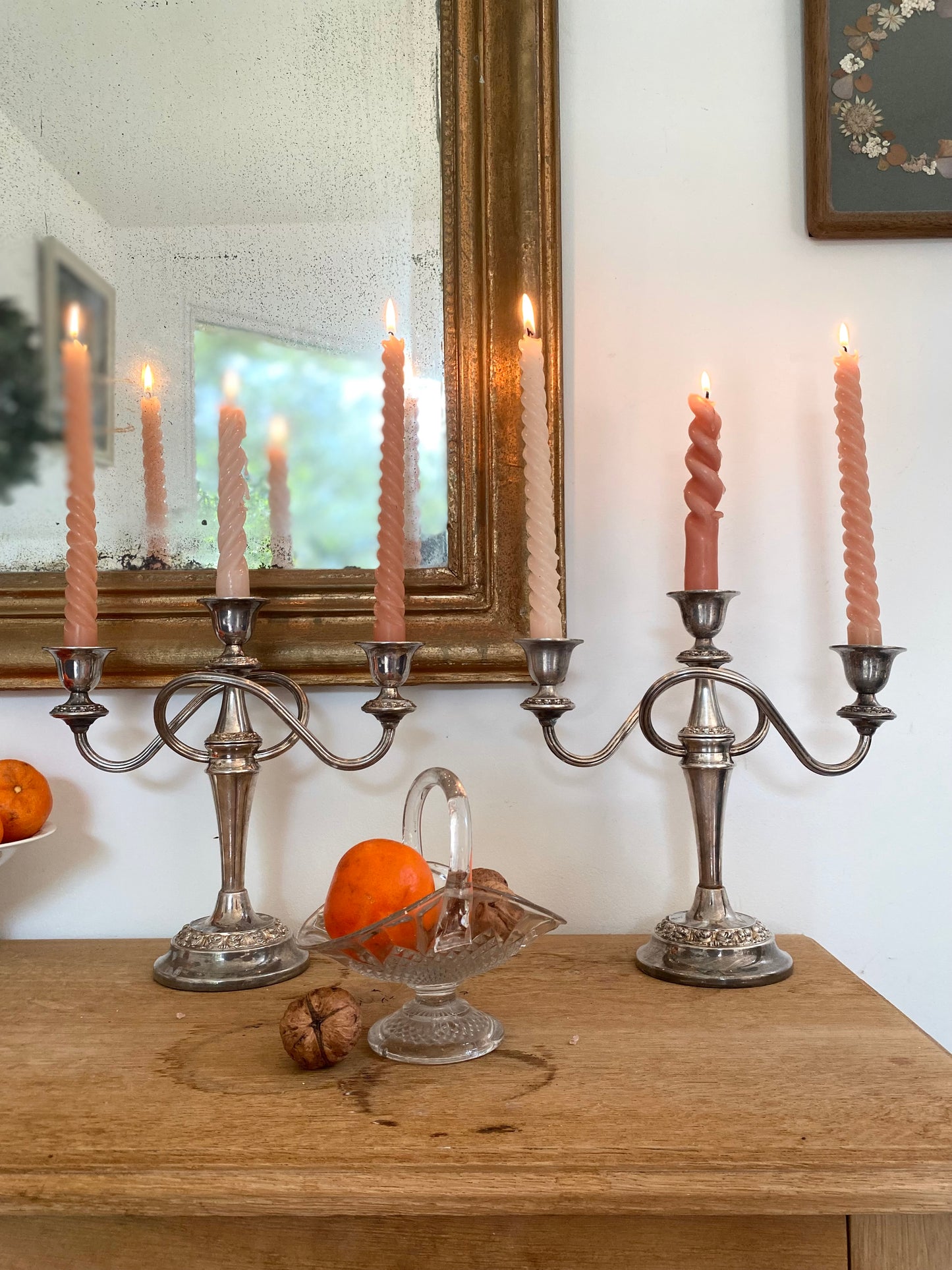 Paire de candélabres à trois branches