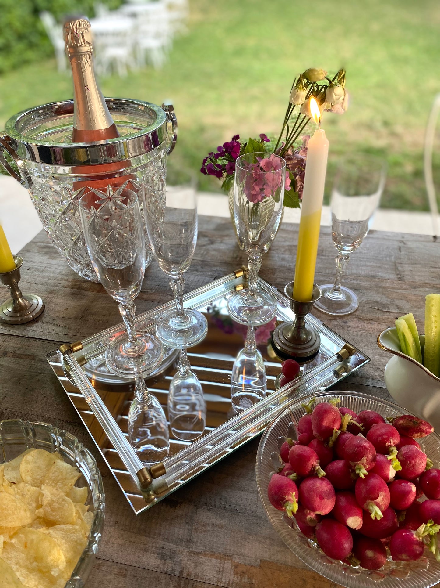 Plateau de présentation miroir