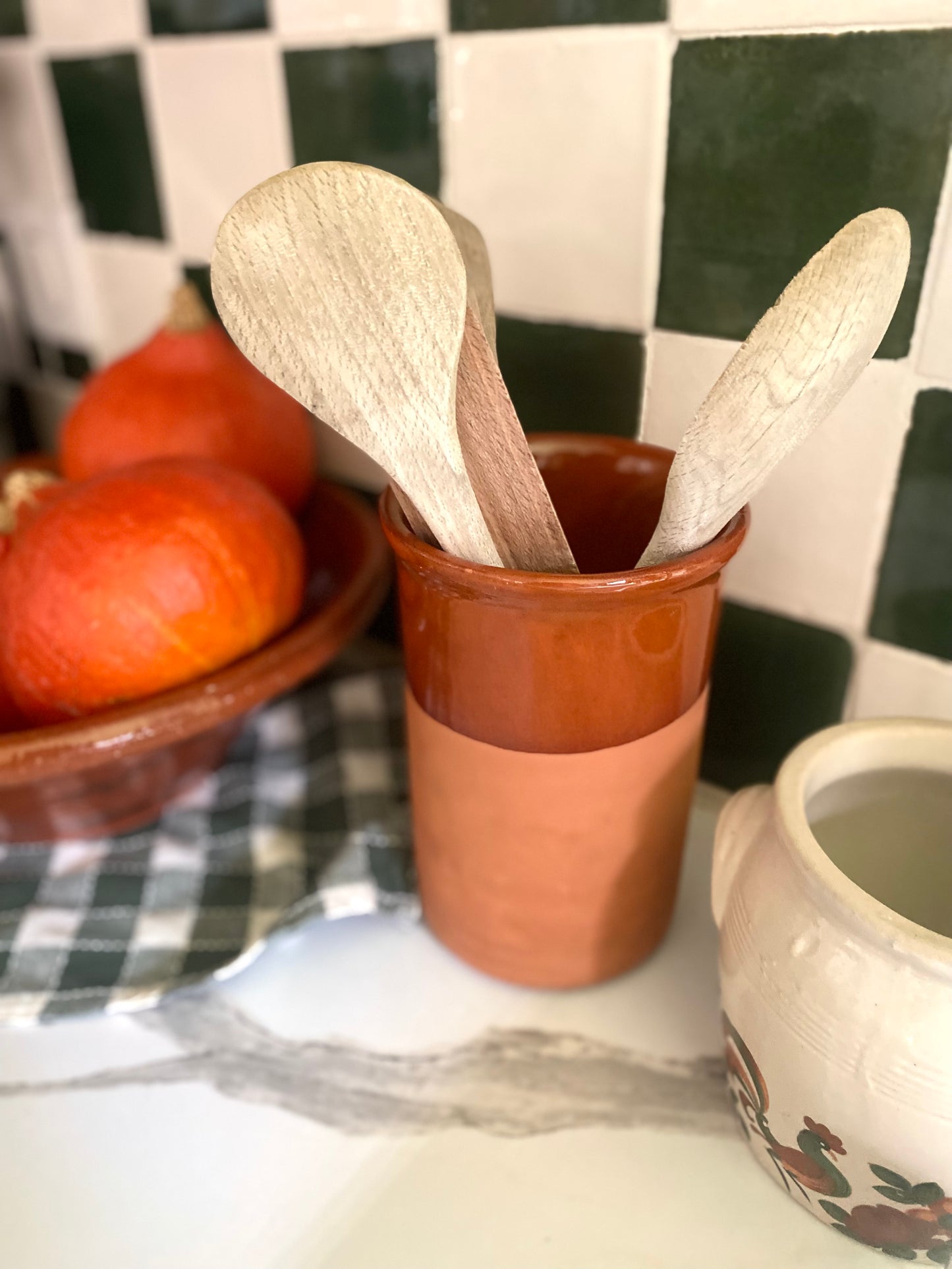 Pot en terre cuite vernissée