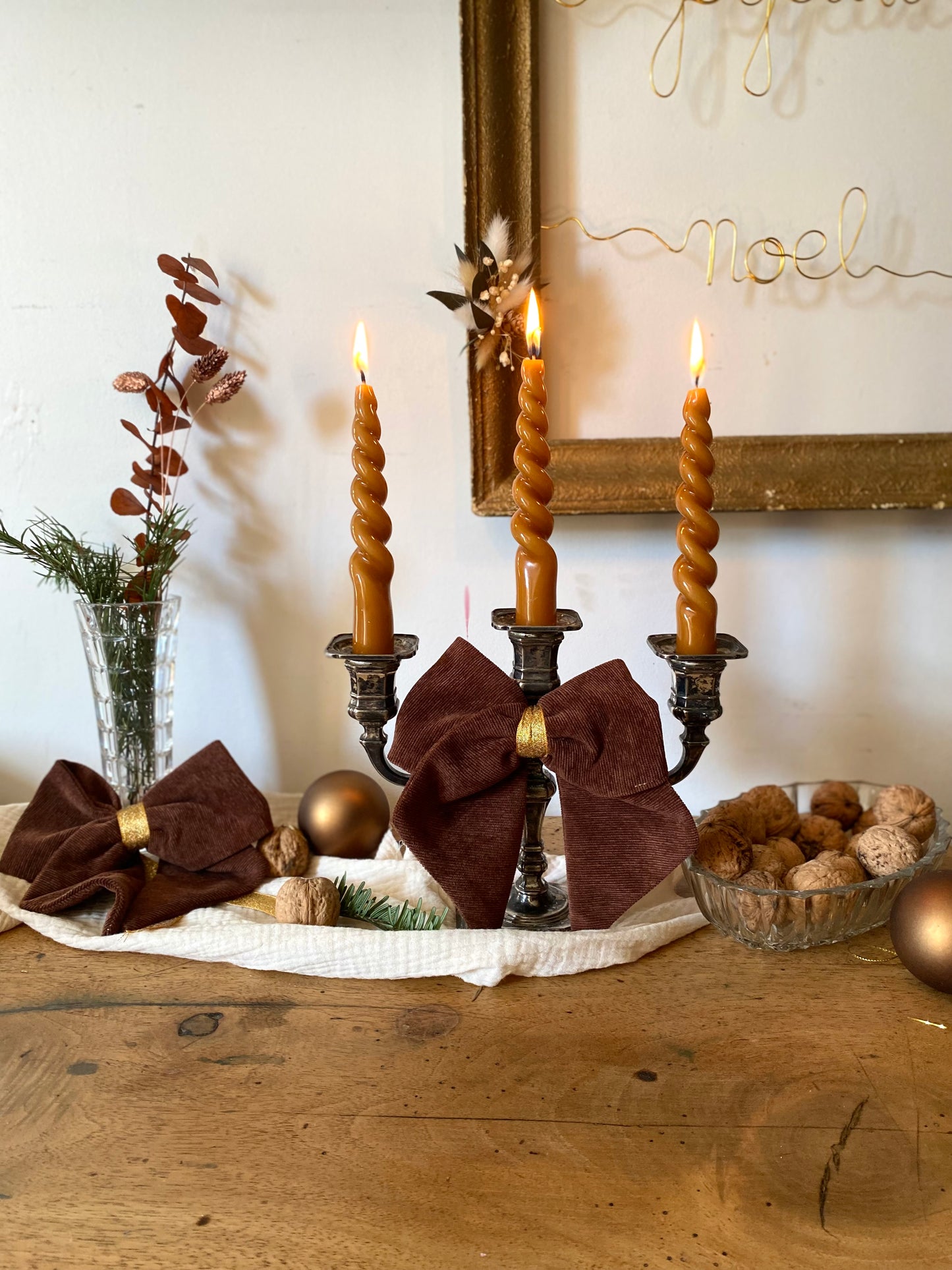 Noeud à bougeoir en velours