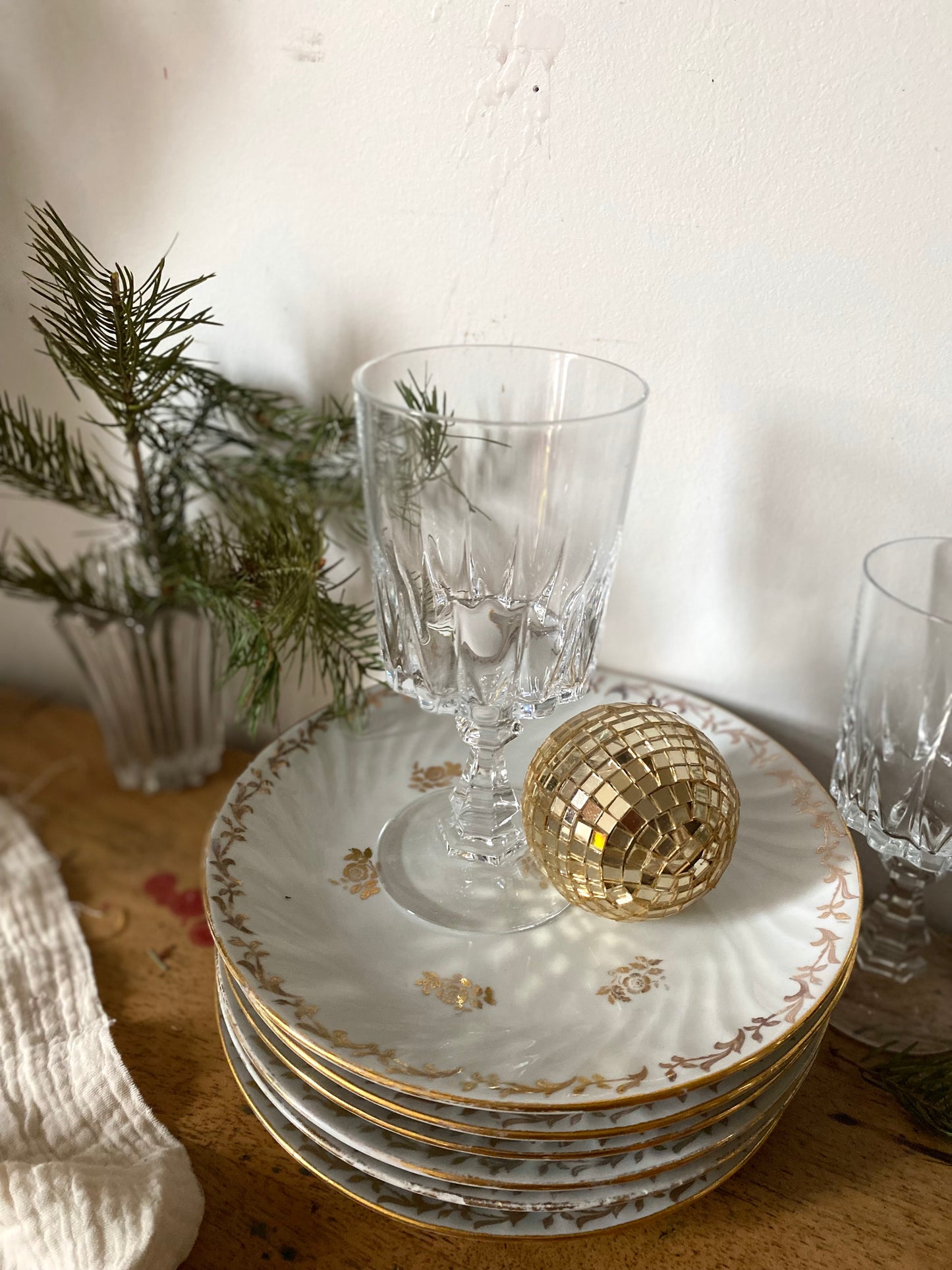 Verres en cristal ciselé