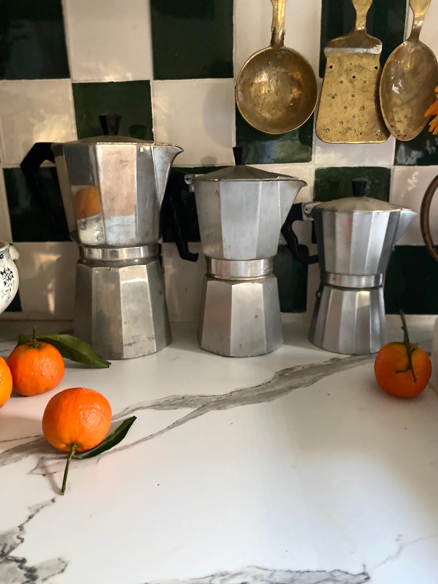 Trio de cafetière italienne vintage