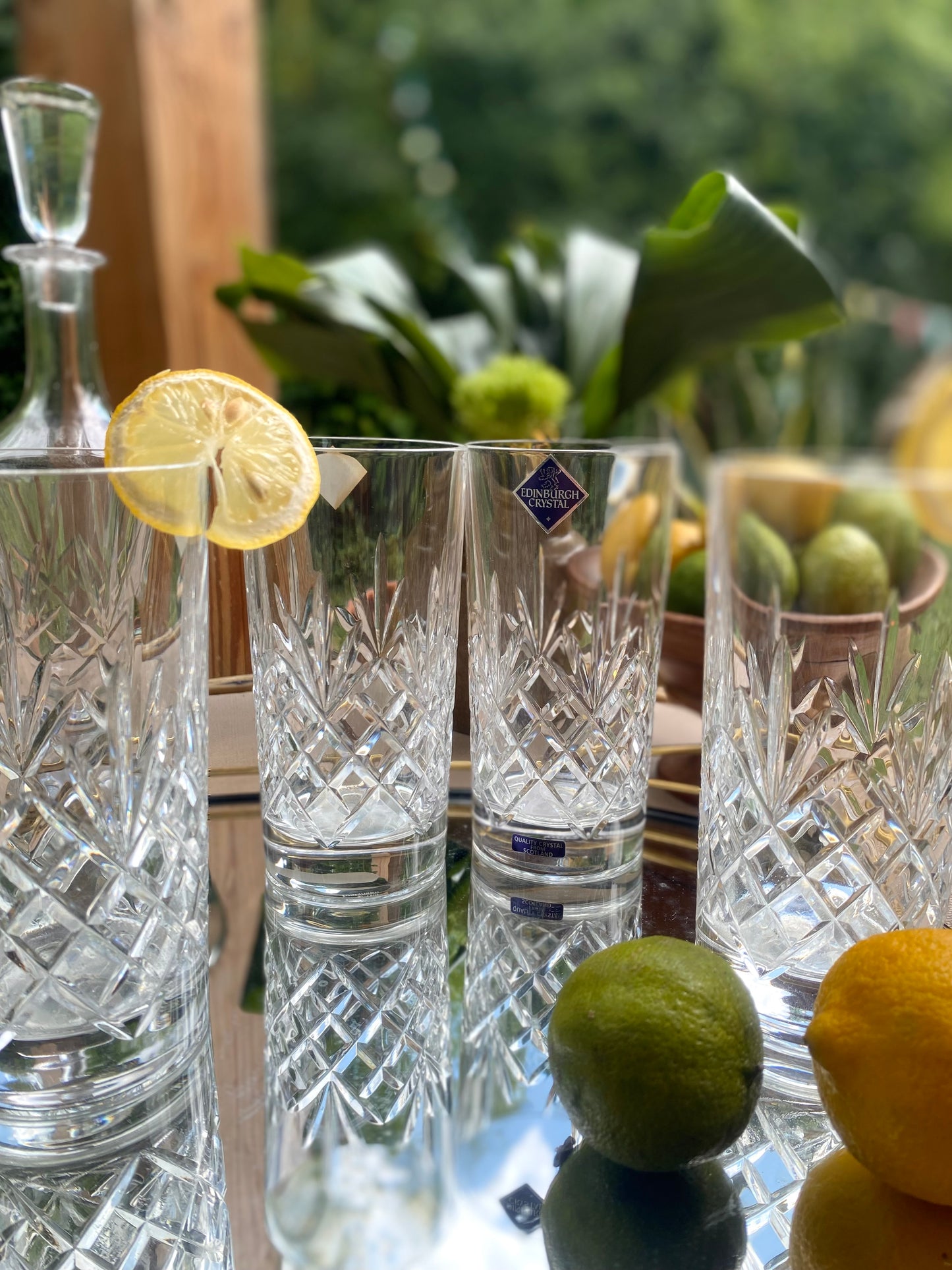 Verres à cocktail en cristal écossais ancien