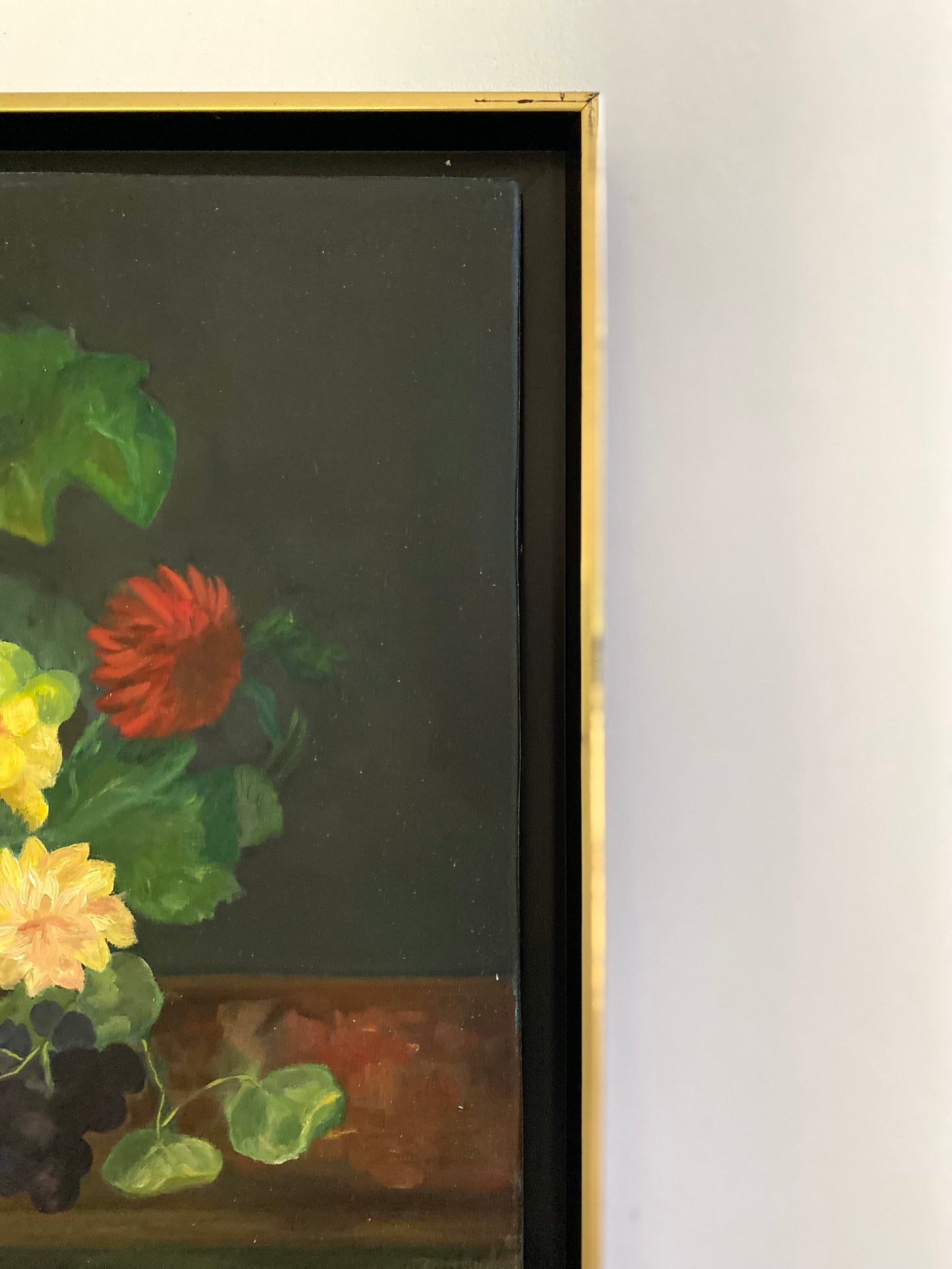 Peinture à l'huile ancienne encadrée