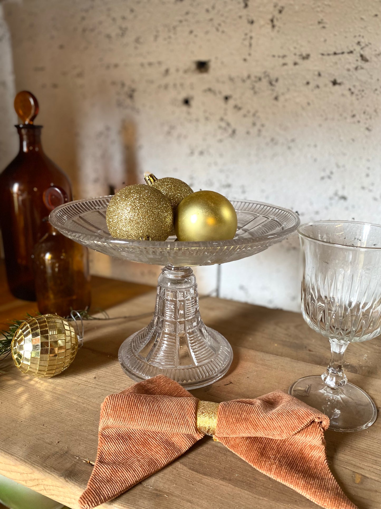 Plat sur pied Art Déco vintage