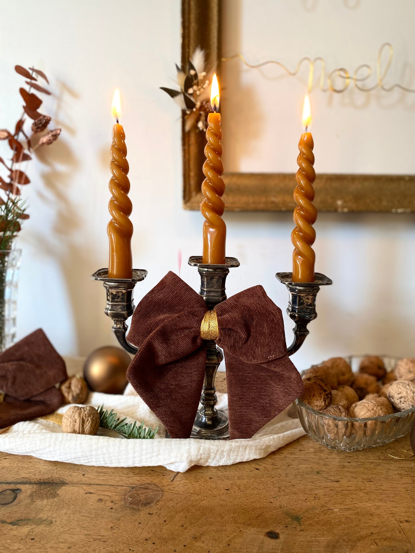 Noeud à bougeoir en velours