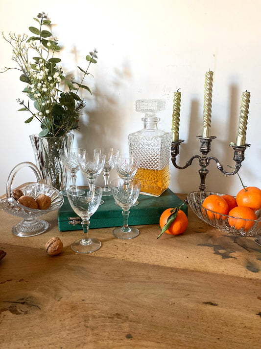 Service à digestif en cristal