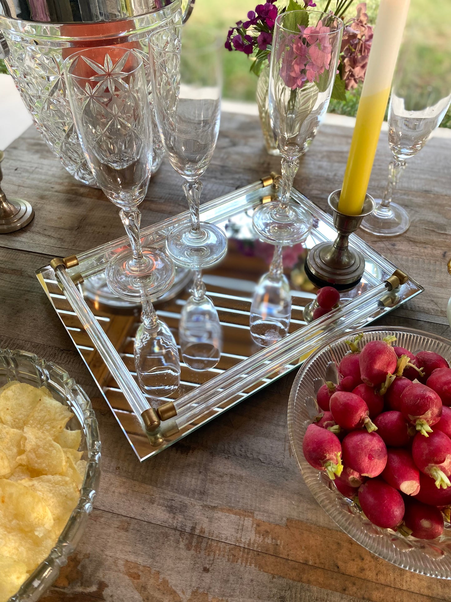 Plateau de présentation miroir