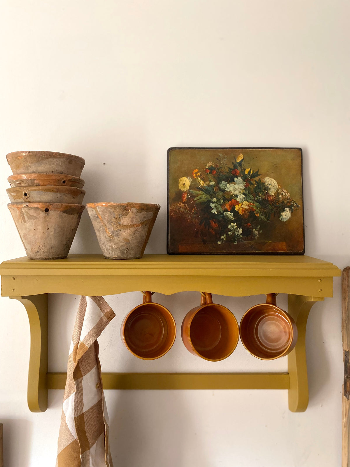 Tableau Bouquet d'après Delacroix, reproduction sur panneau vintage