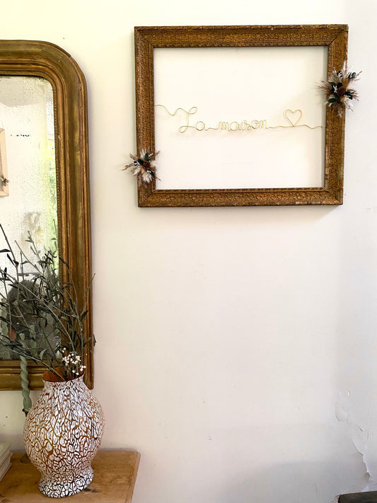 Cadre ancien décoratif  "La maison"