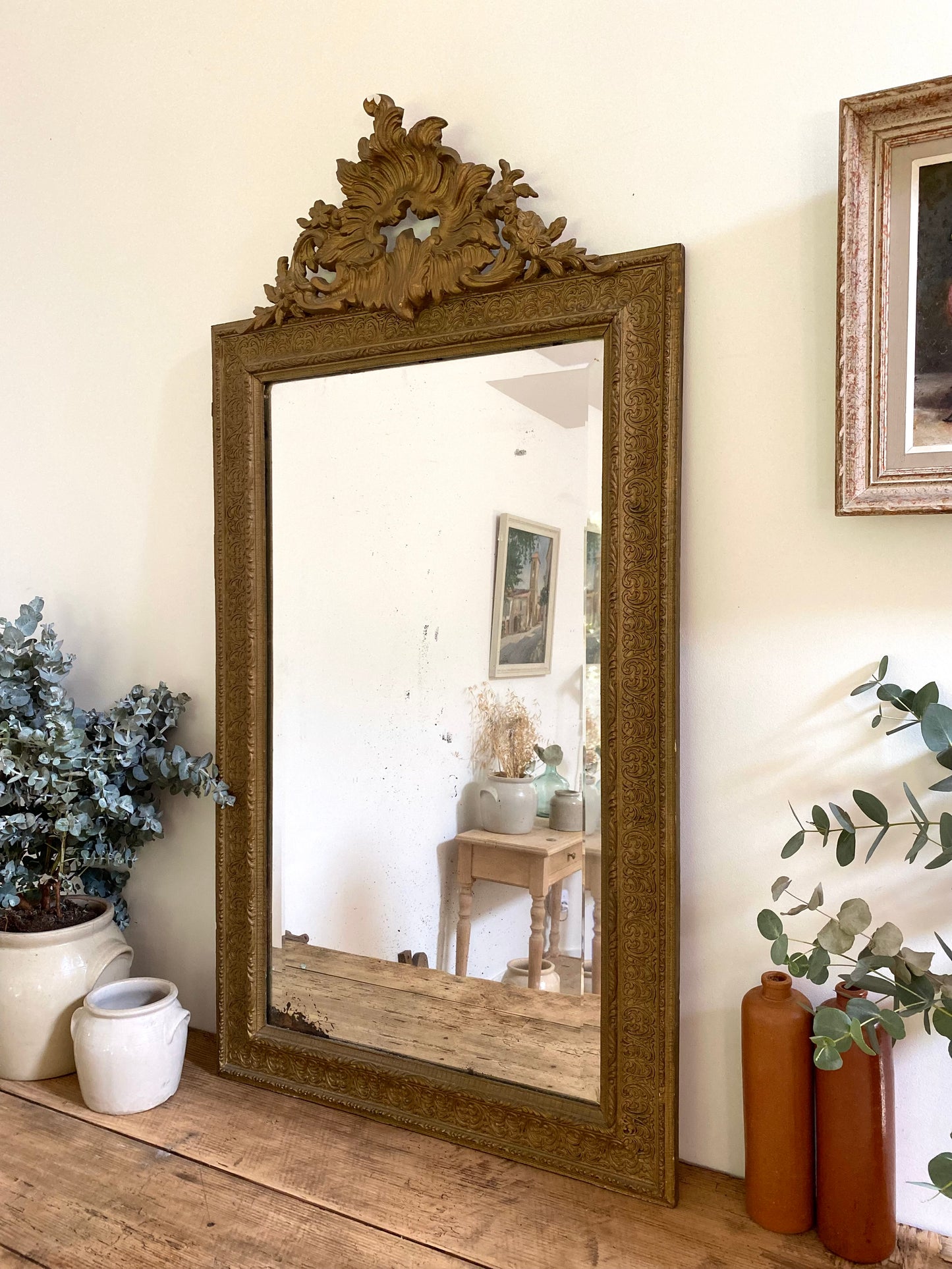 Grand miroir ancien baroque