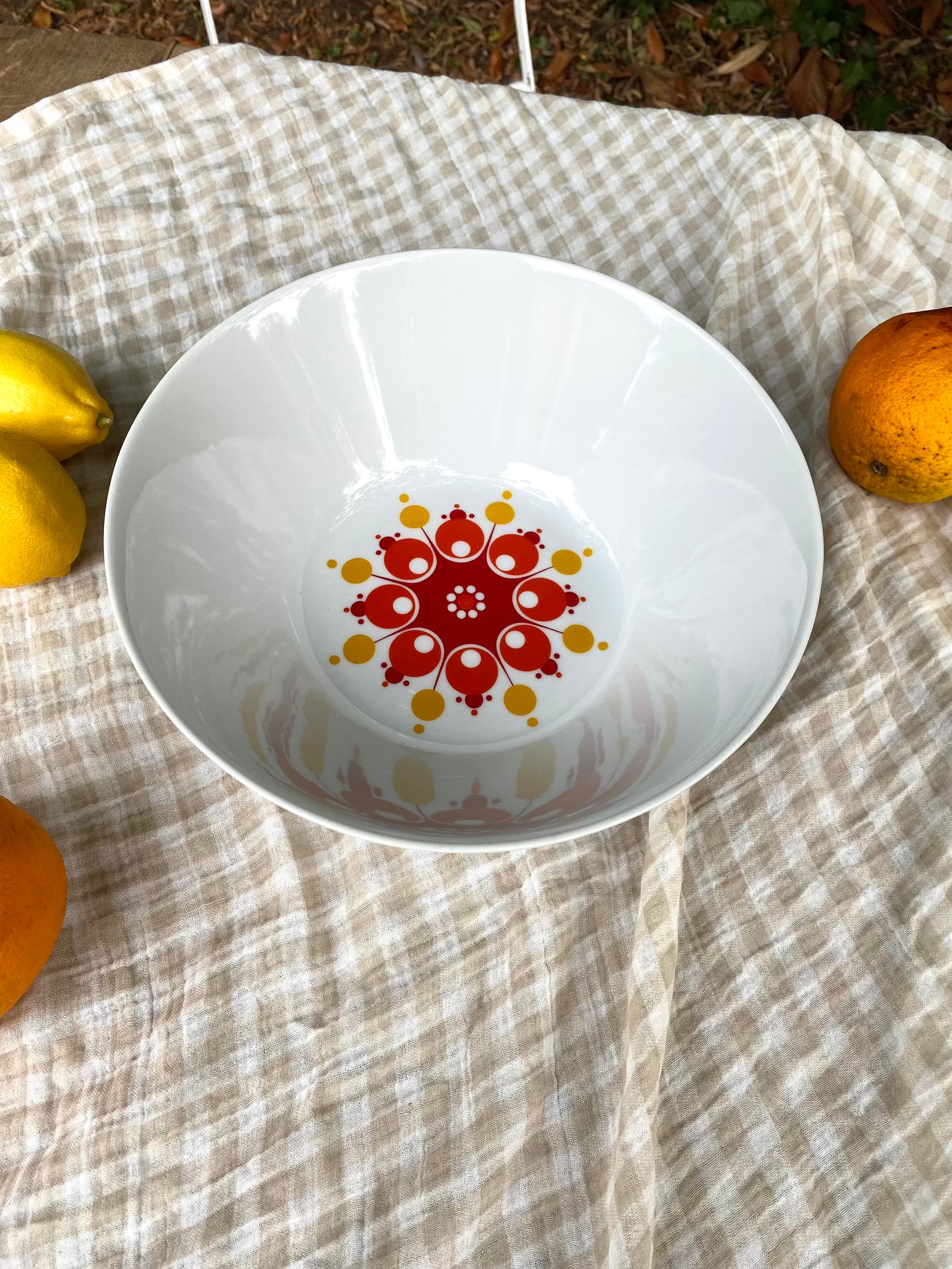 Saladier Winterling Schwarzenbach, décor soleil pop