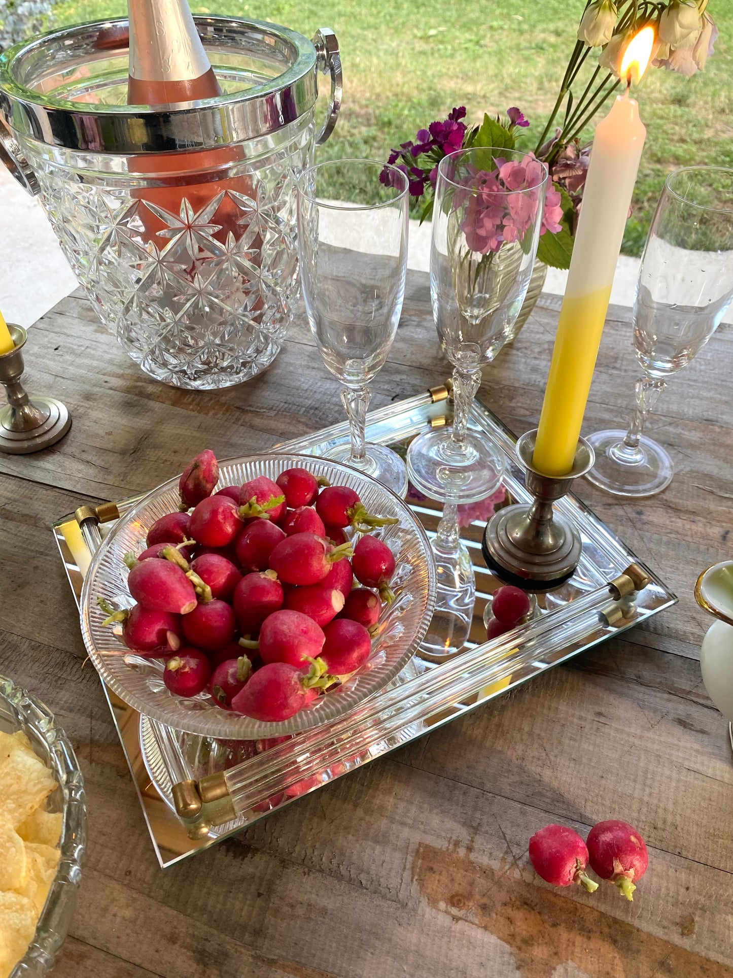 Plateau de présentation miroir