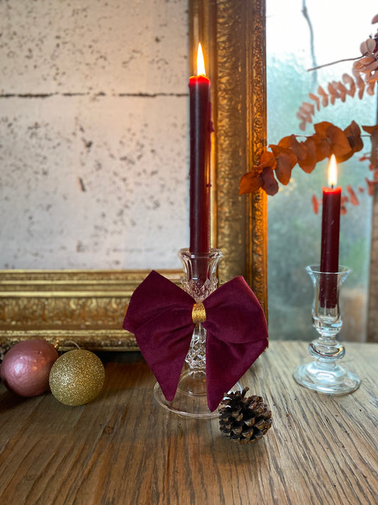 Bougeoir en cristal ancien