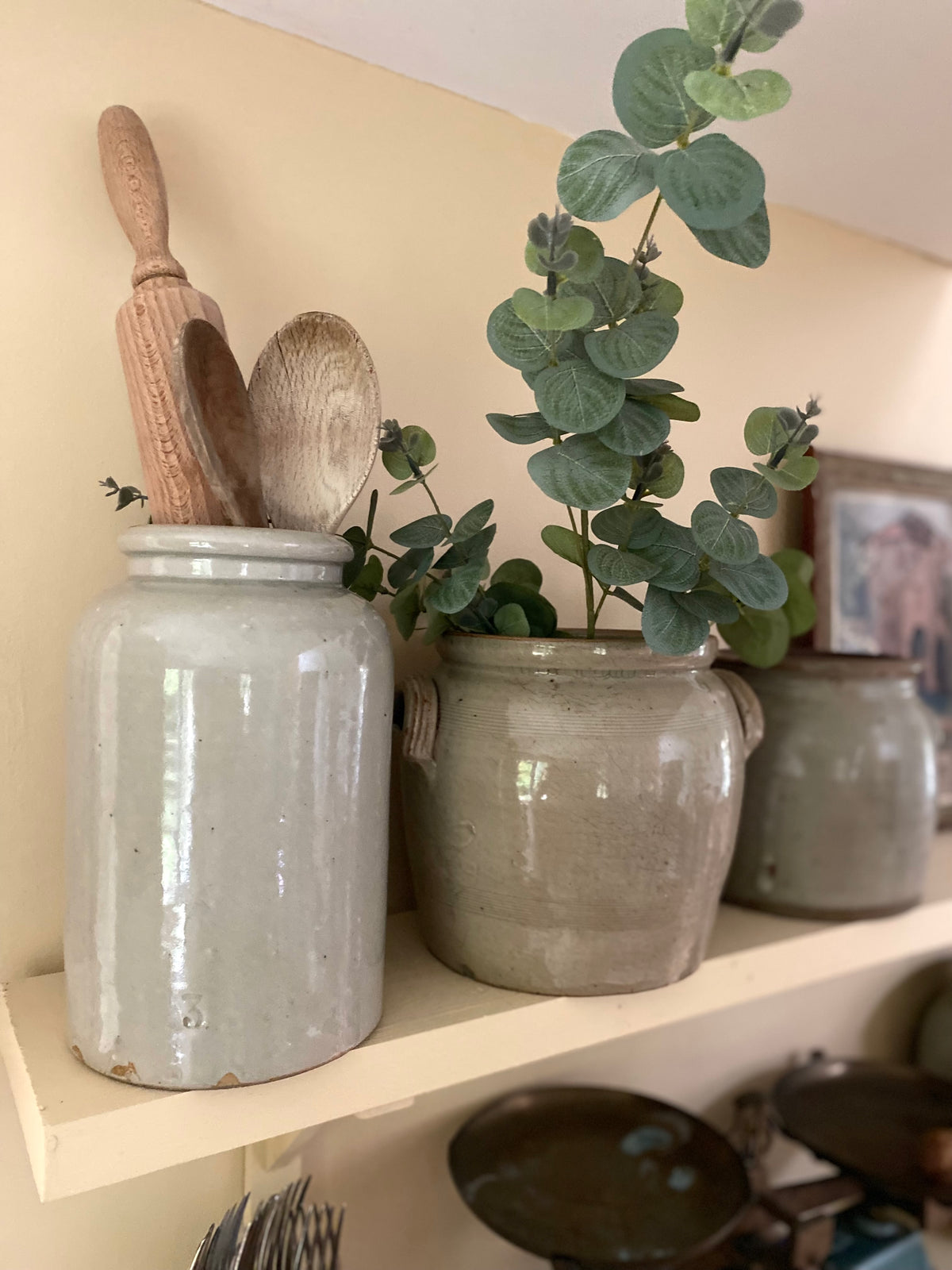 Pot en grès vernissé gris, début XXe siècle