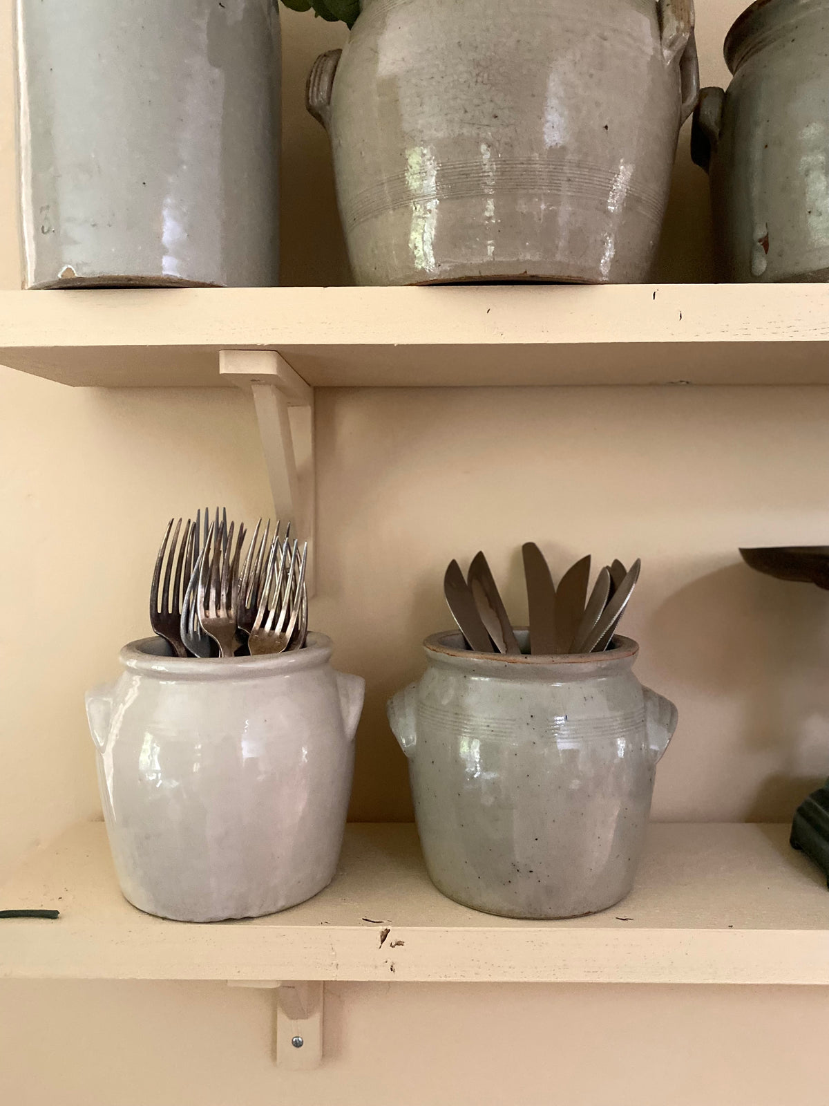 Duo de pots en grès émaillé à anses