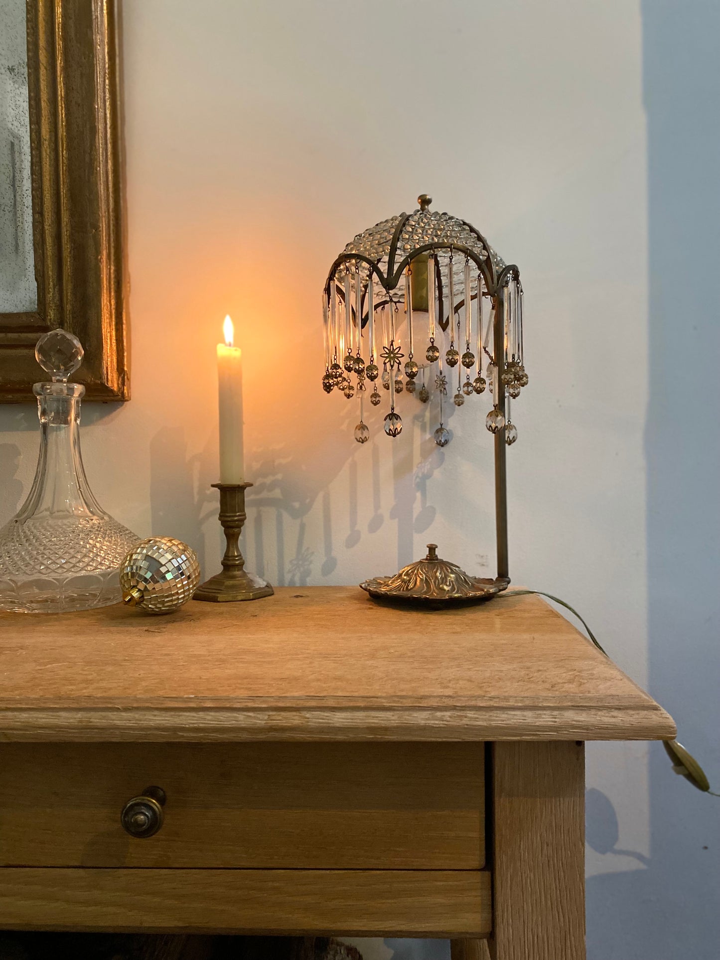 Lampe à pampille Art Déco