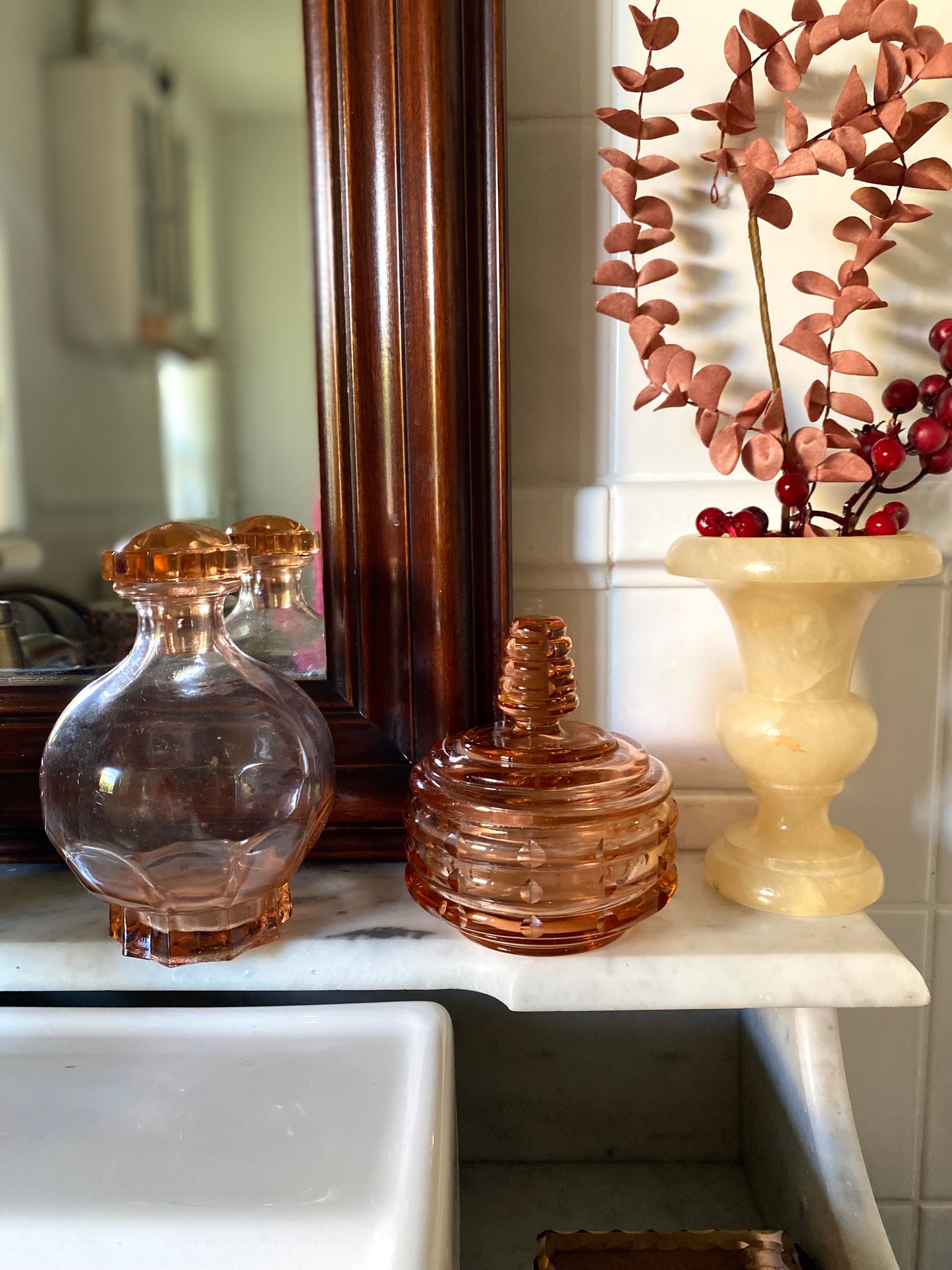 Poudrier en rosaline