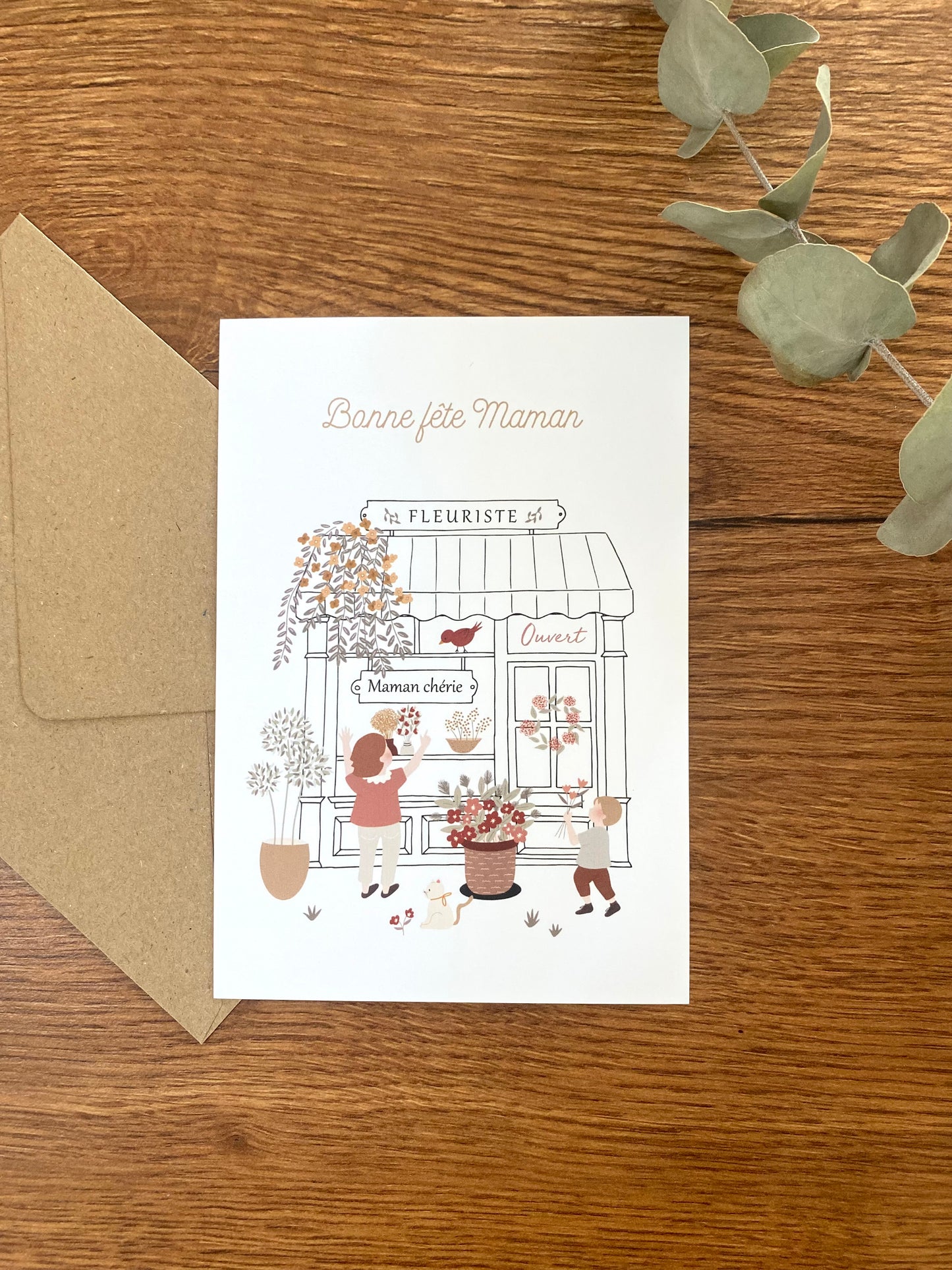 Carte en papier Bonne Fête Maman