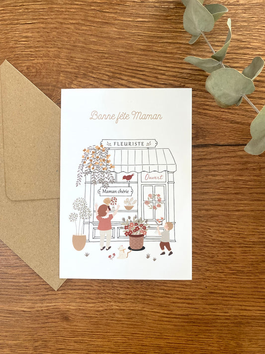 Carte en papier Bonne Fête Maman