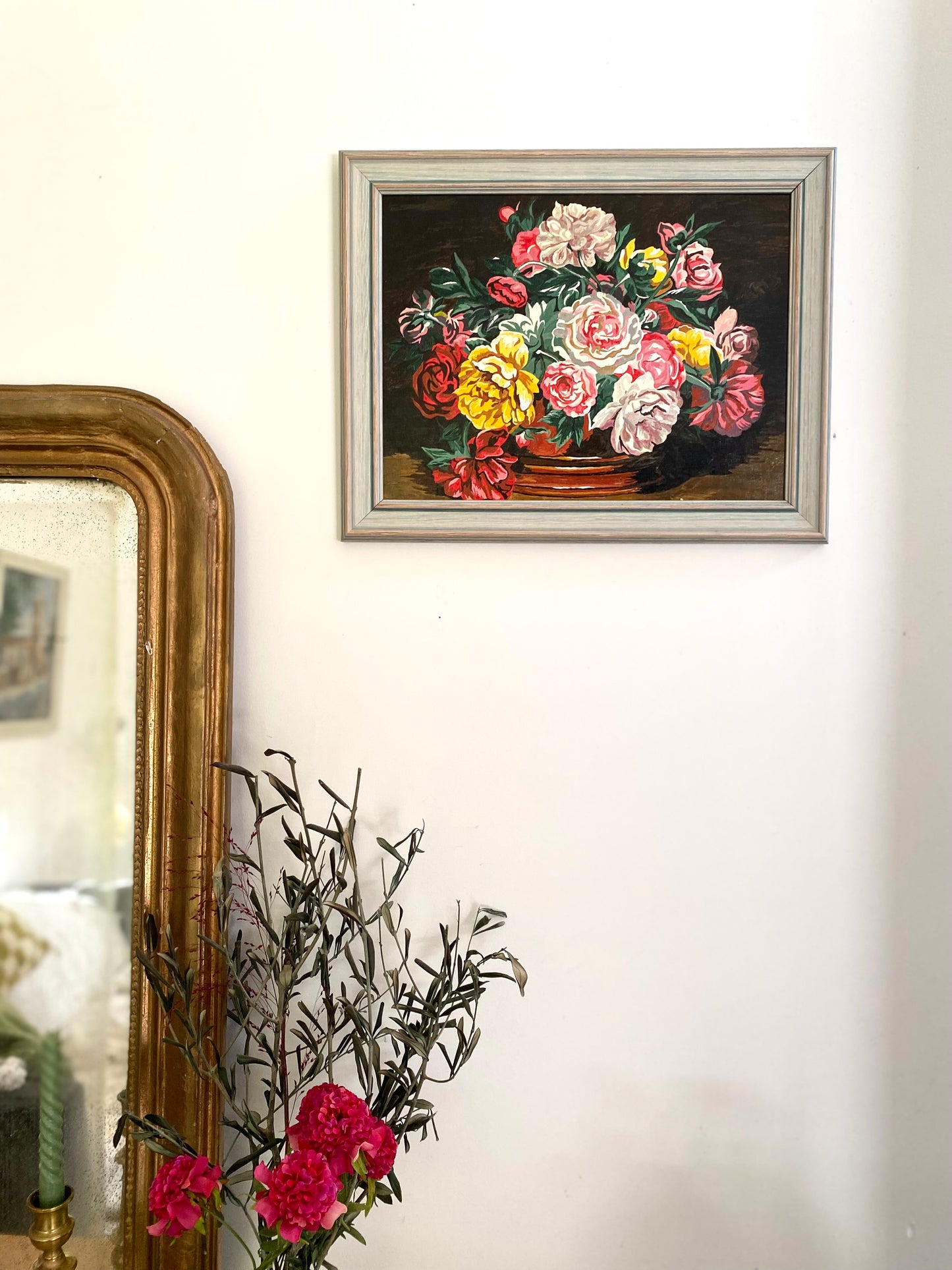 Huile sur bois vintage