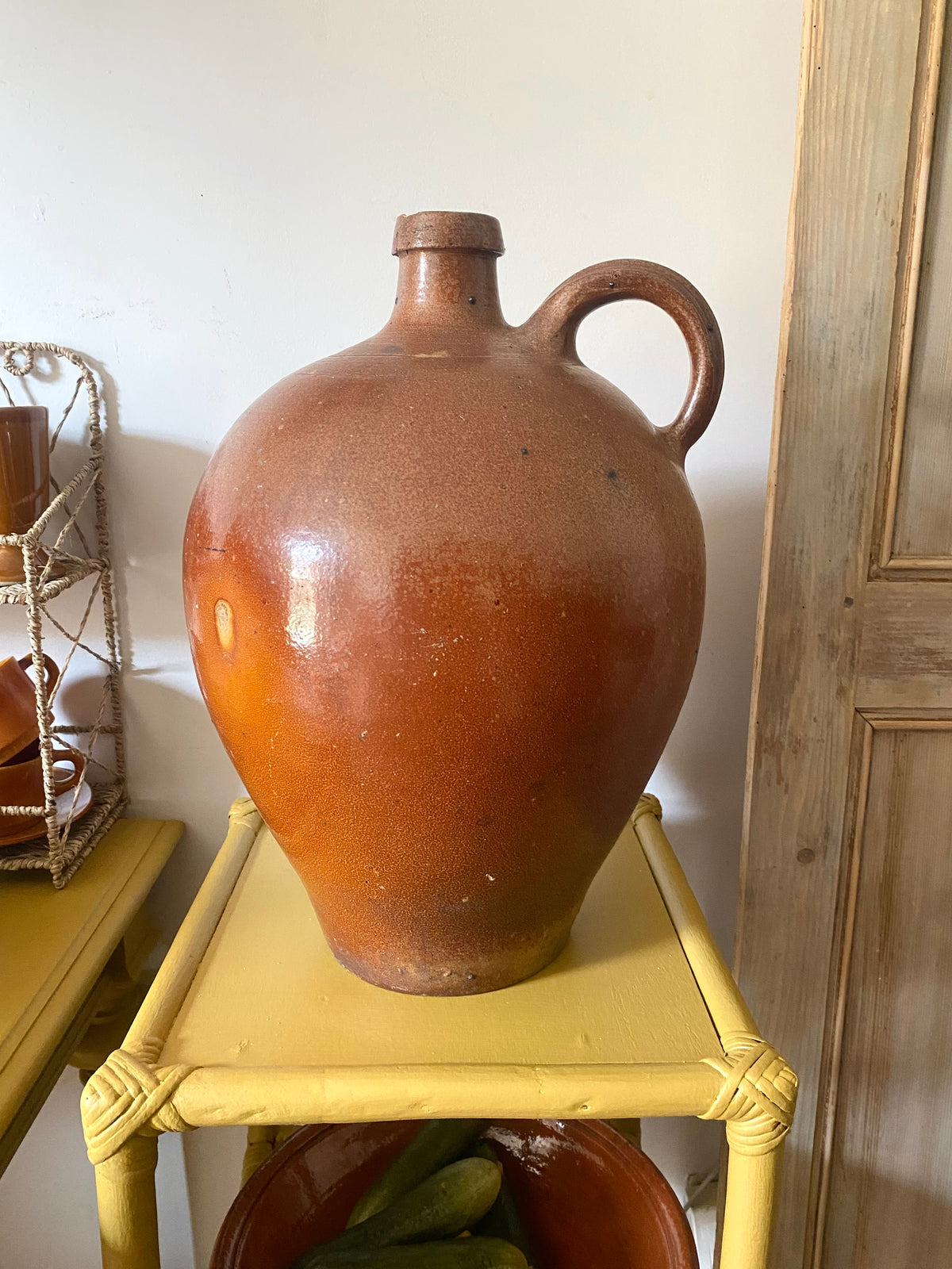 Grande cruche ancienne en grès – H. 45 cm