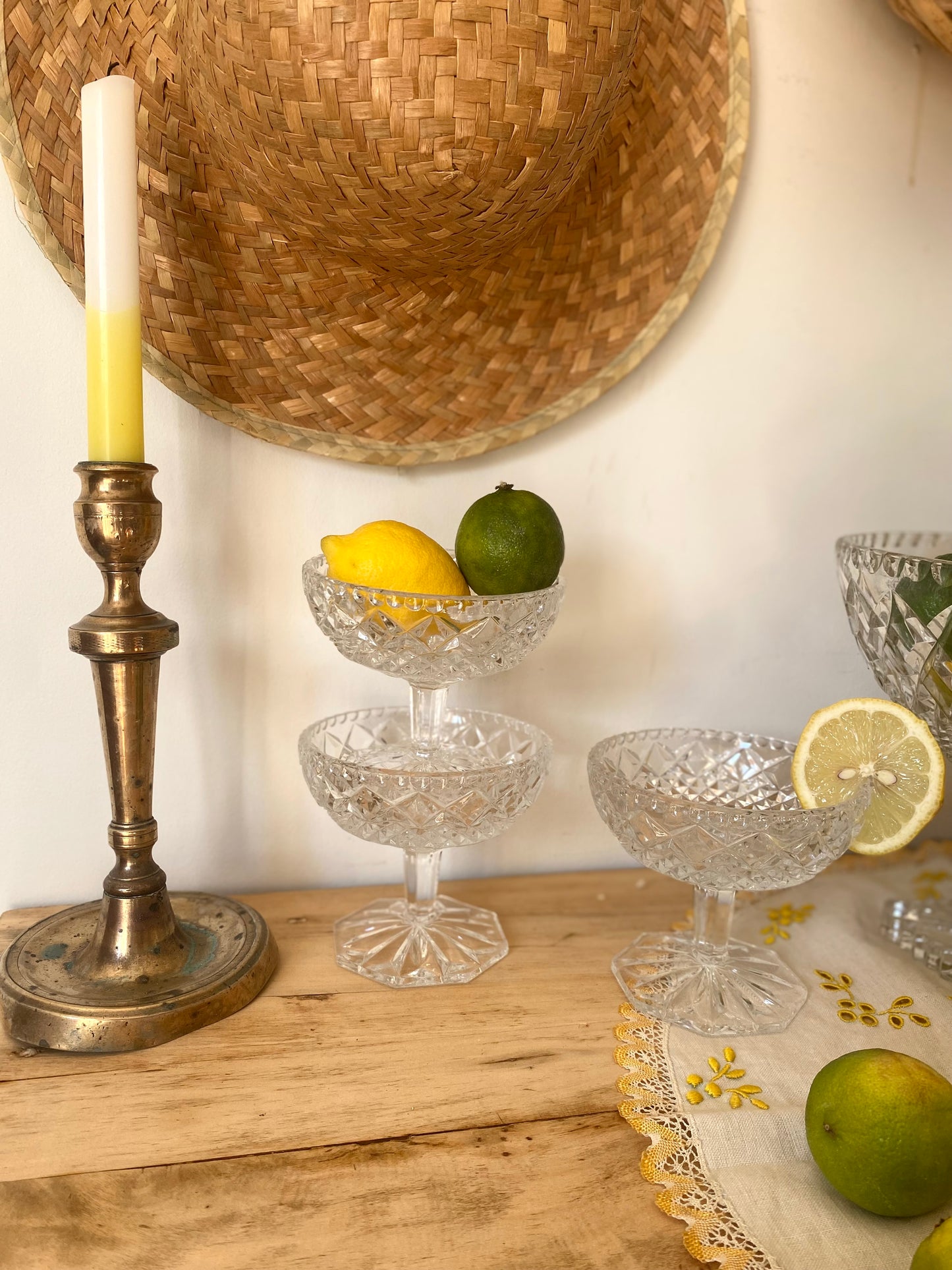Service à fruit en cristal ancien