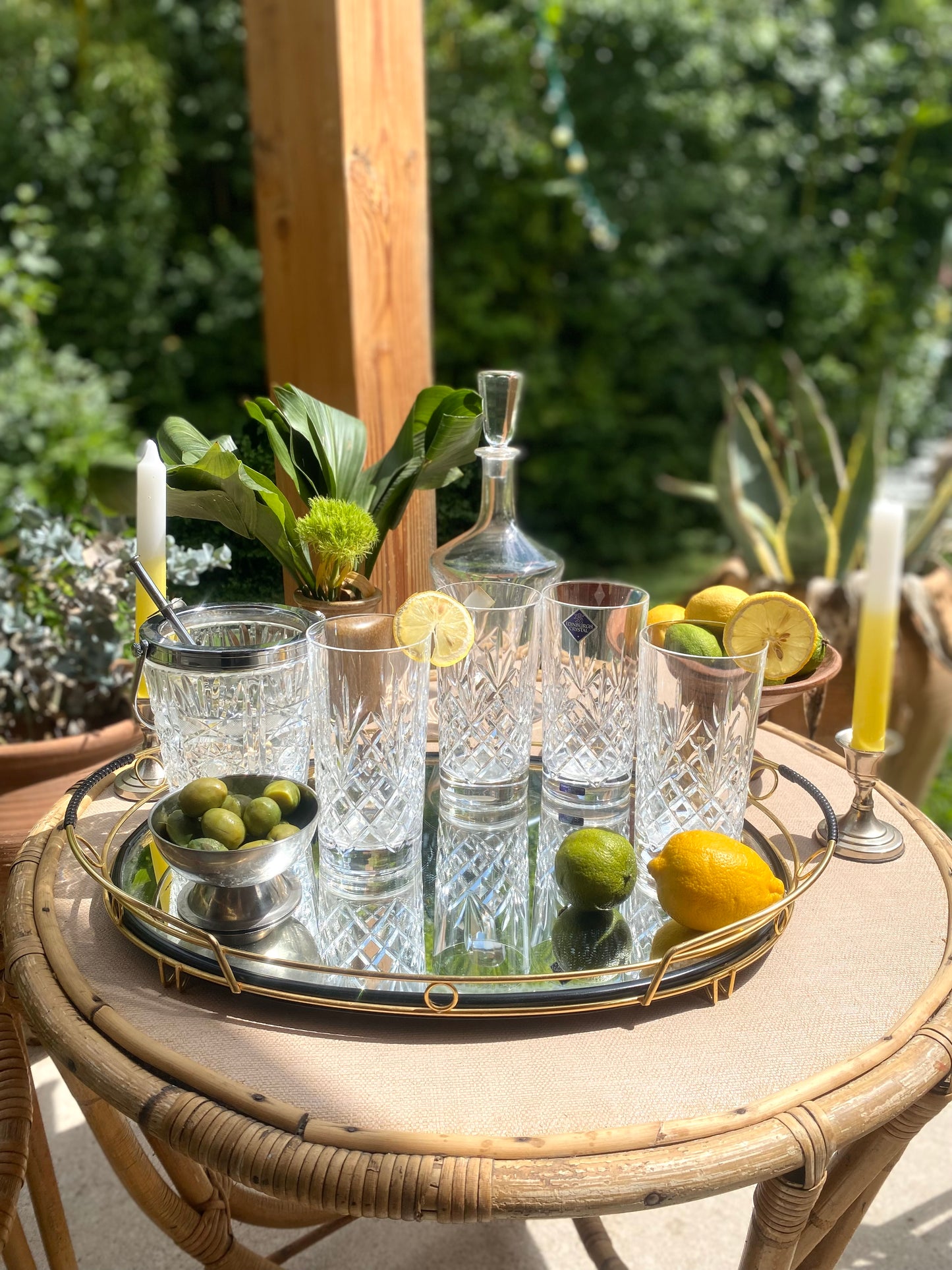 Verres à cocktail en cristal écossais ancien