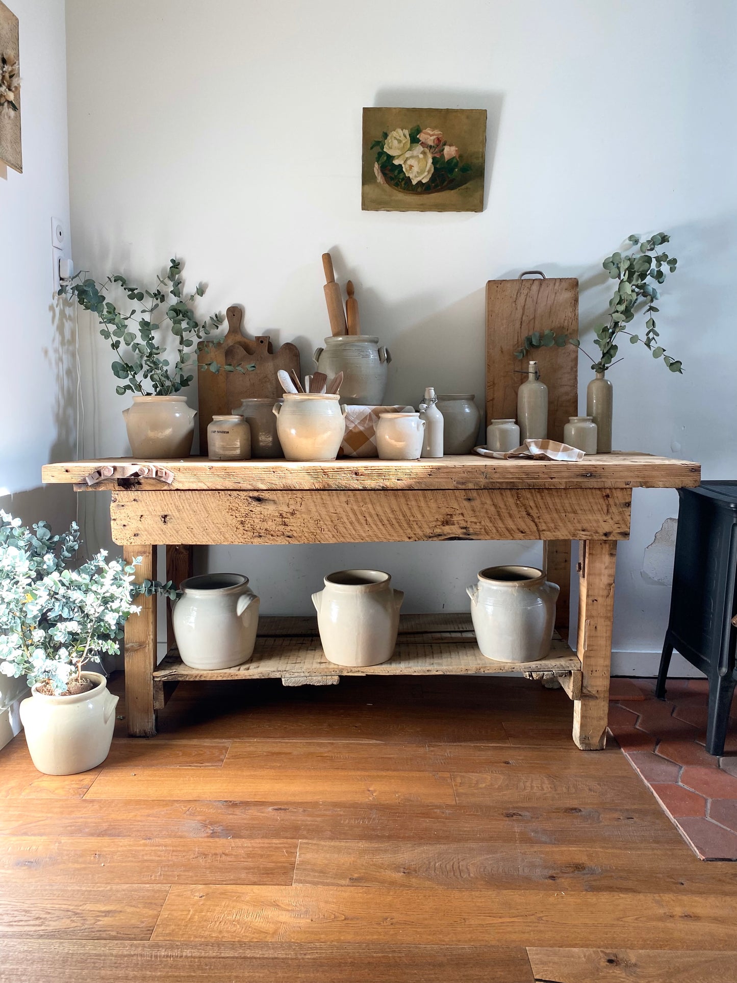 Pot à graisse ancien en grès
