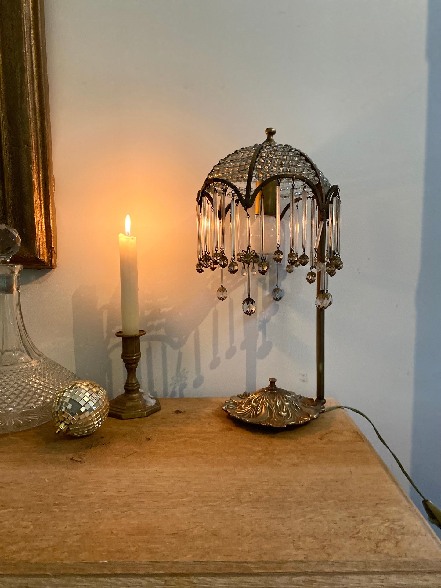 Lampe à pampille Art Déco