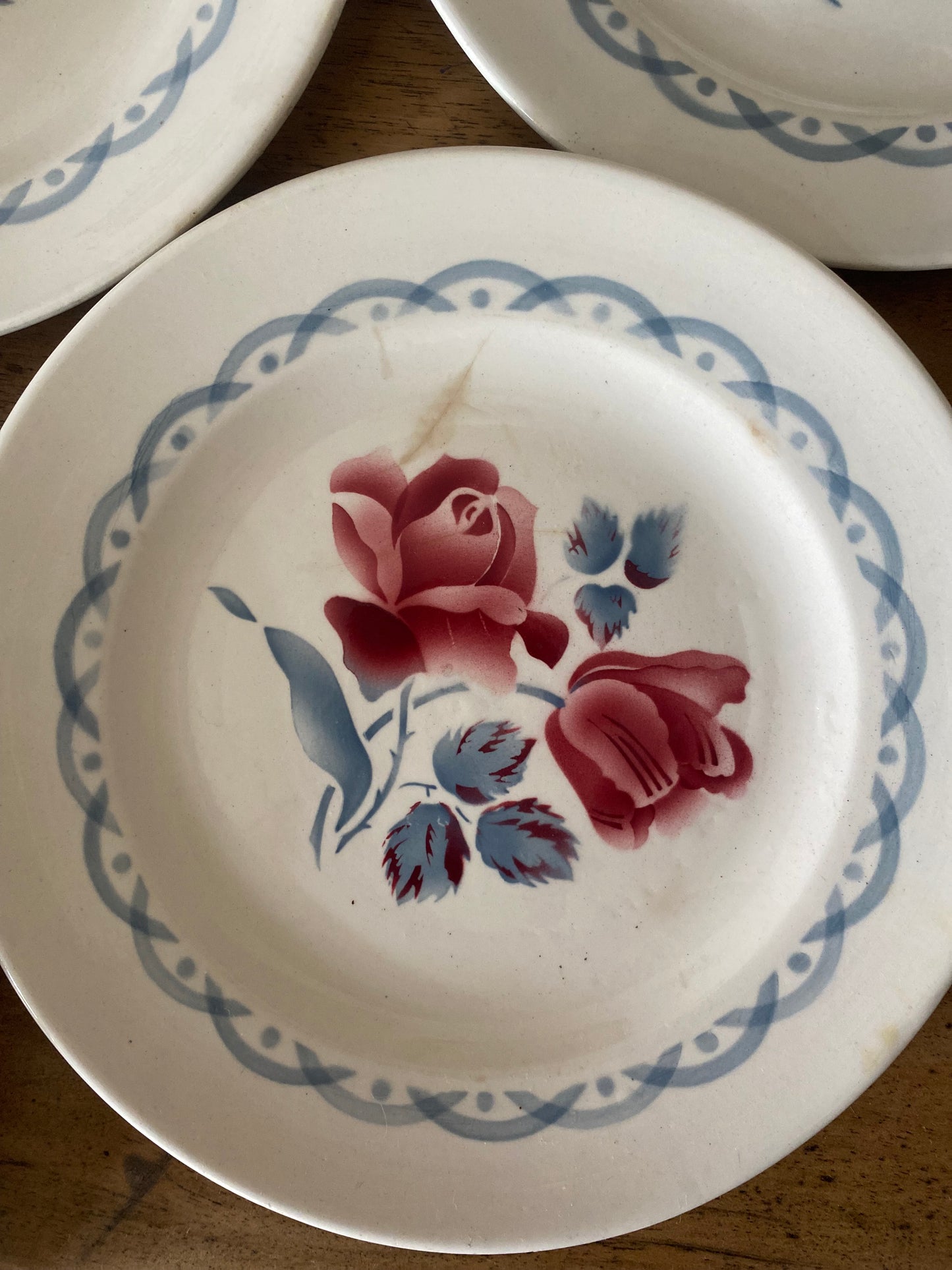 Service à dessert ancien Digoin & Sarreguemines – Modèle "Cannes" 1940