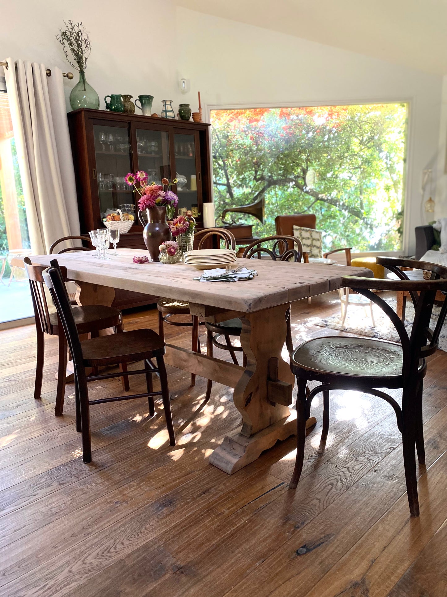 Table de ferme en bois massif ancien