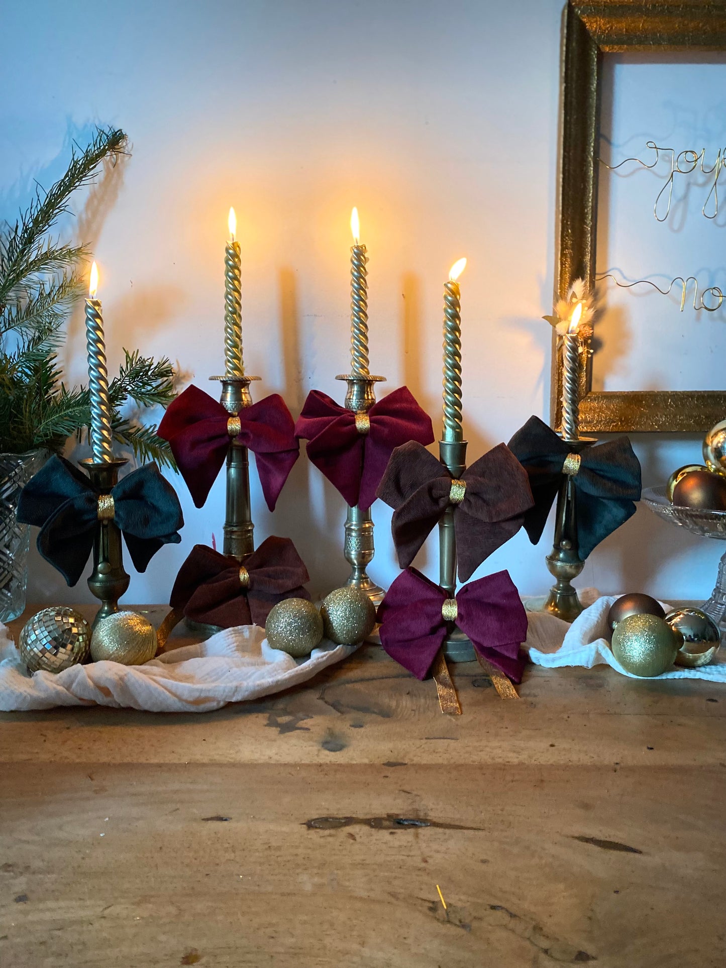 Noeud à bougeoir en velours