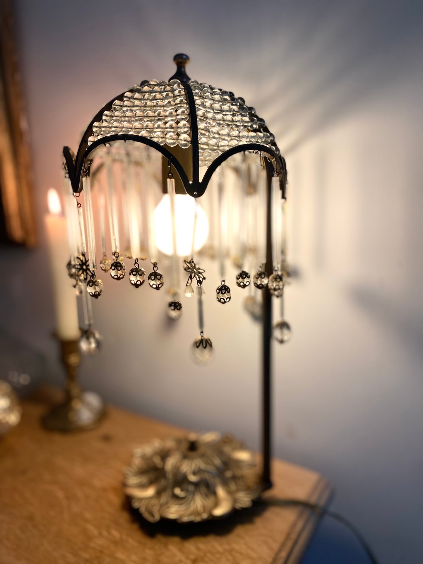 Lampe à pampille Art Déco