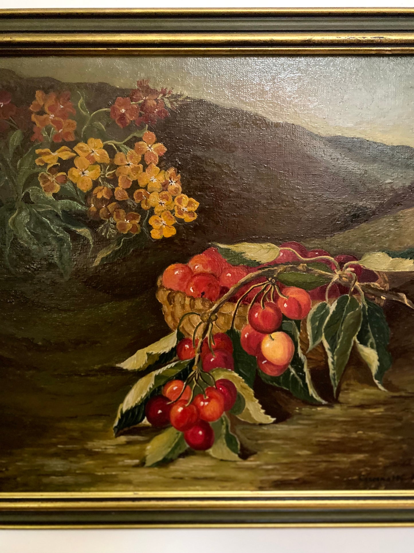 Nature morte à l’huile ancienne