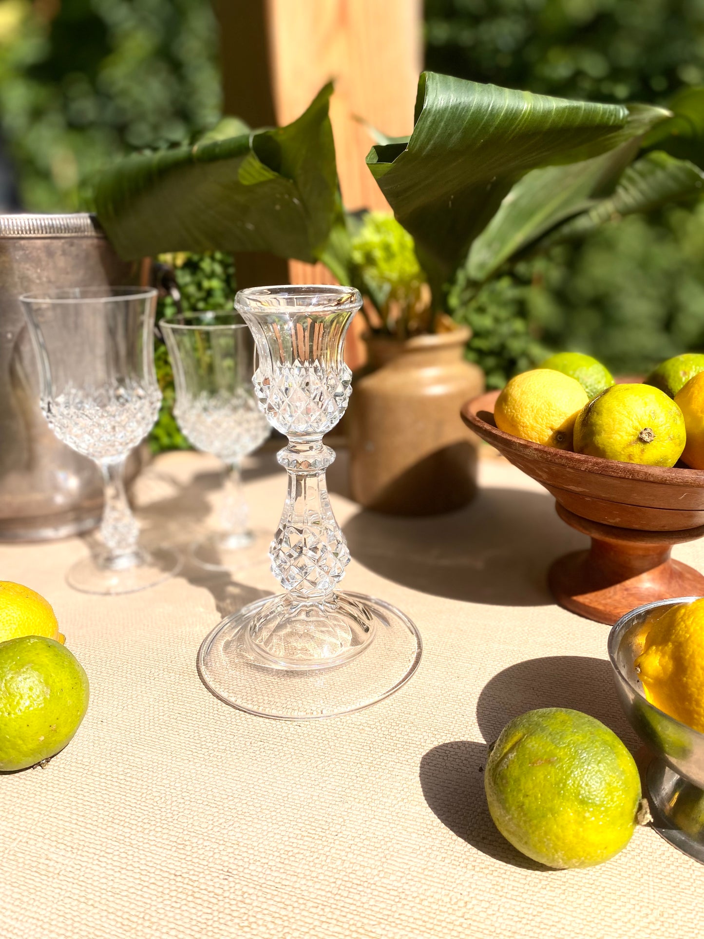 Bougeoir en cristal ancien