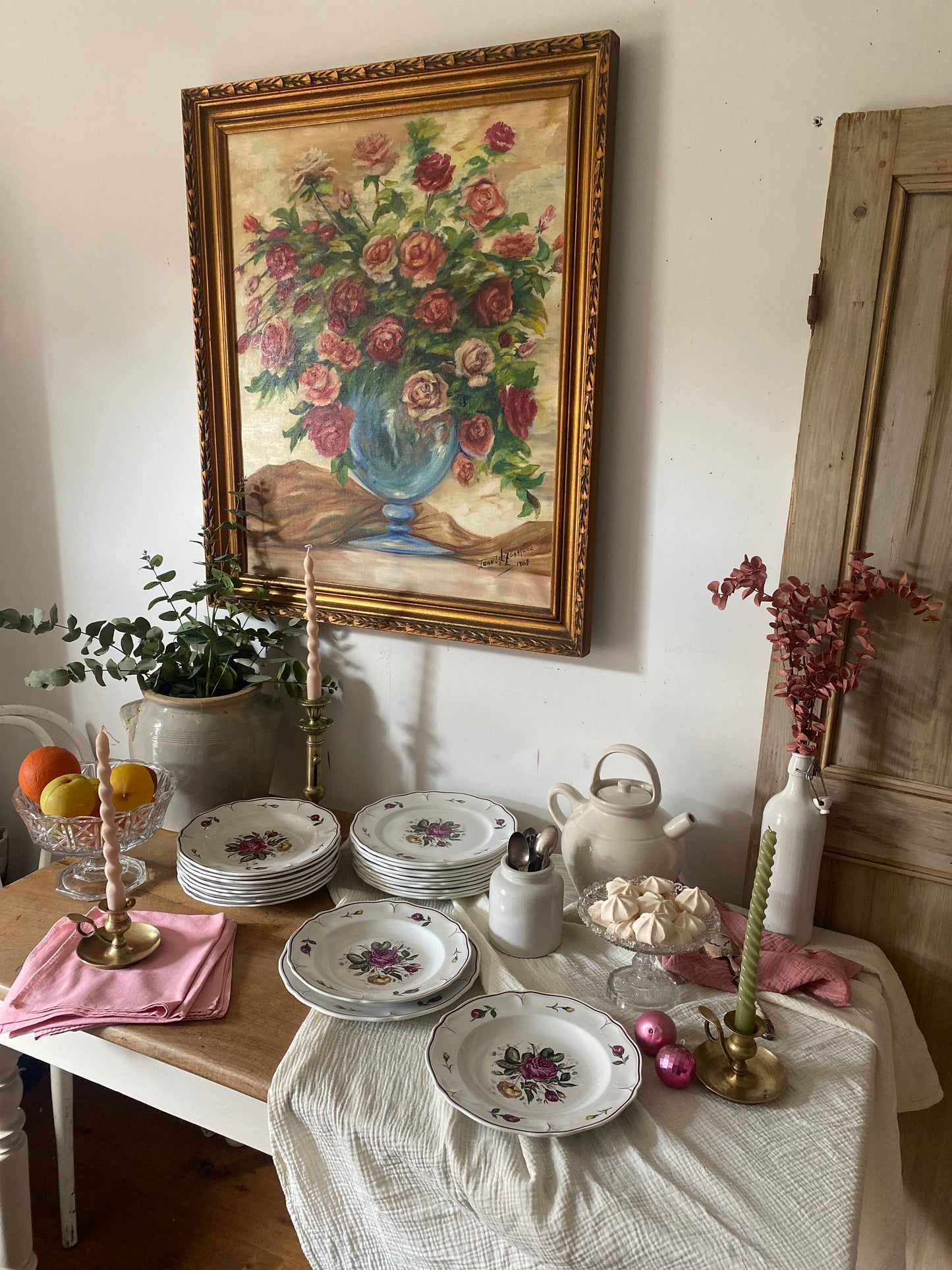 Service 20 pièces Faïence Moulin des Loups - 1950