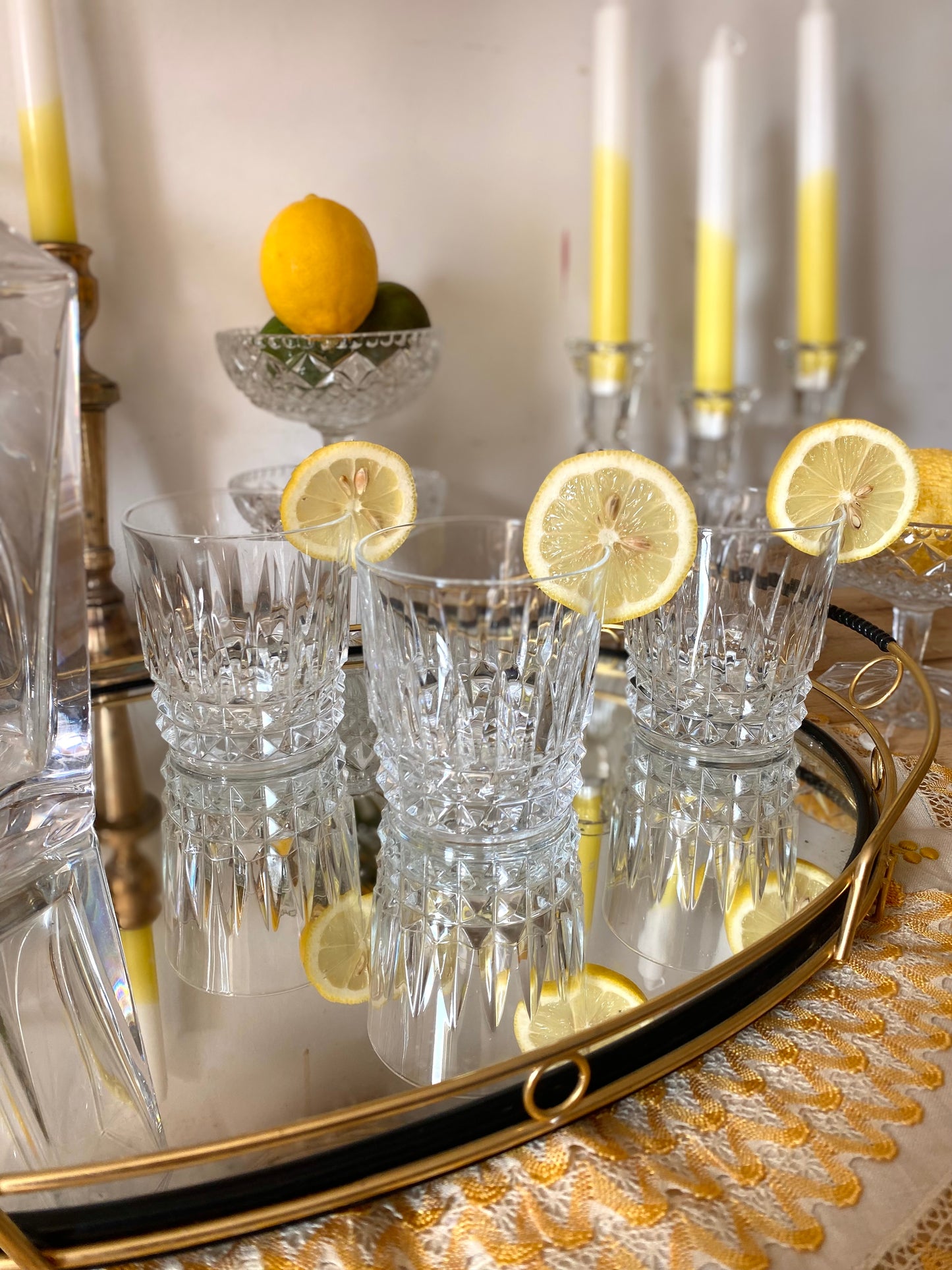 Service à liqueur en verre ancien