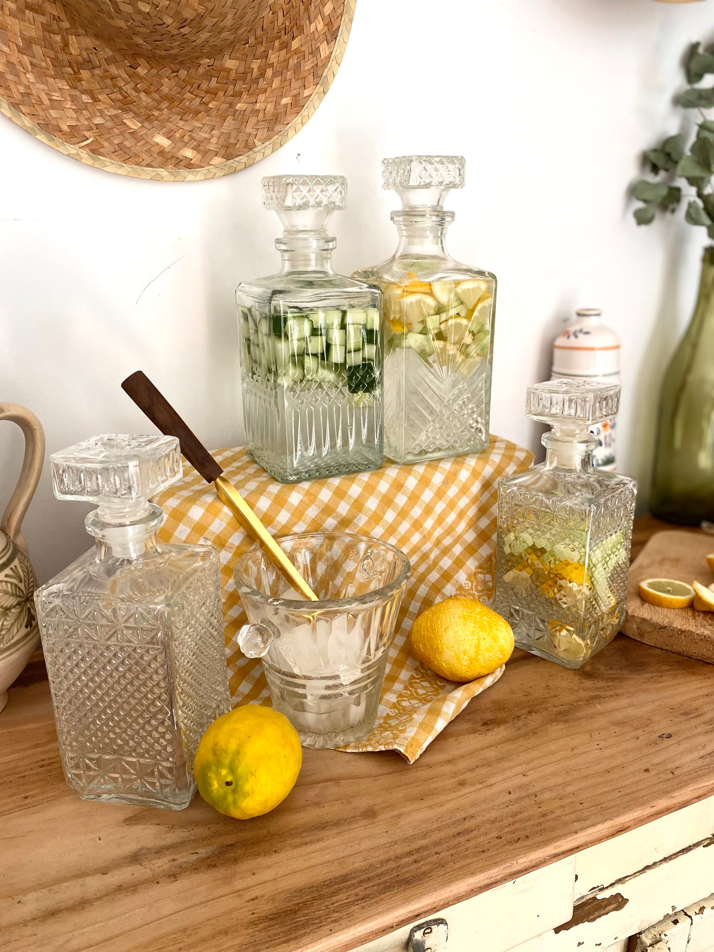 Carafe à liqueur vintage en verre
