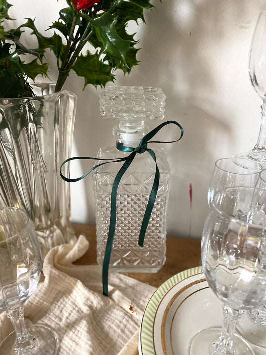 Carafe à liqueur en verre vintage