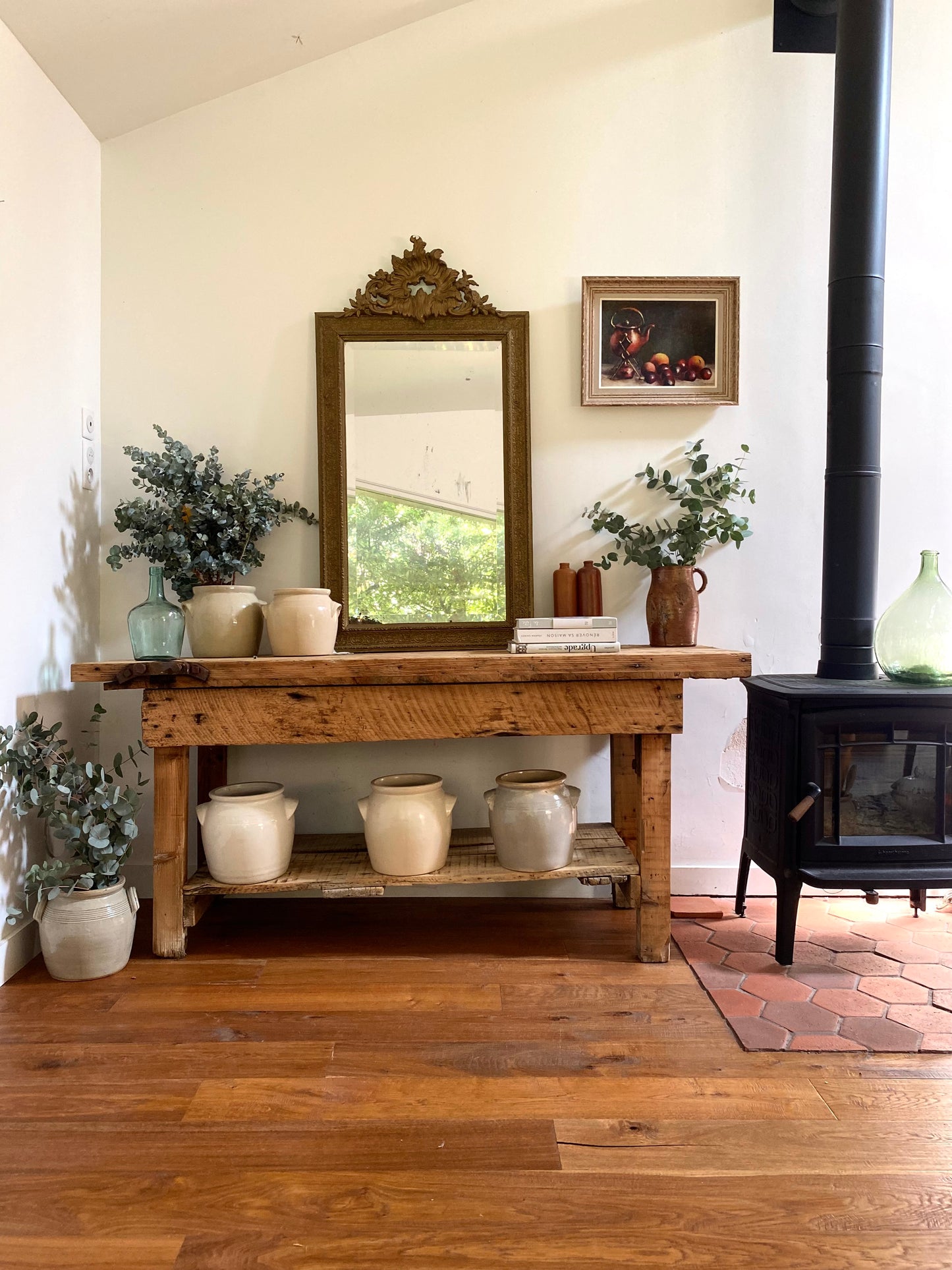 Grand miroir ancien baroque