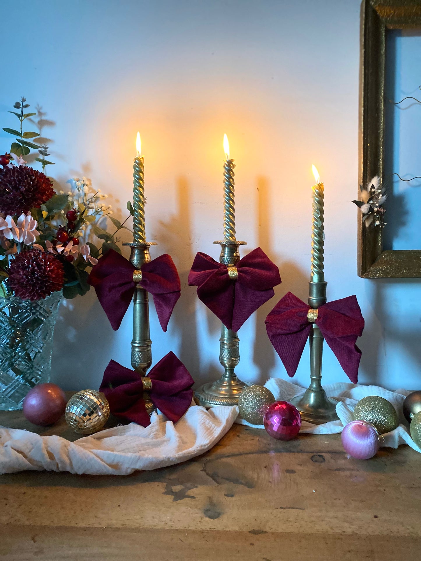 Noeud à bougeoir en velours