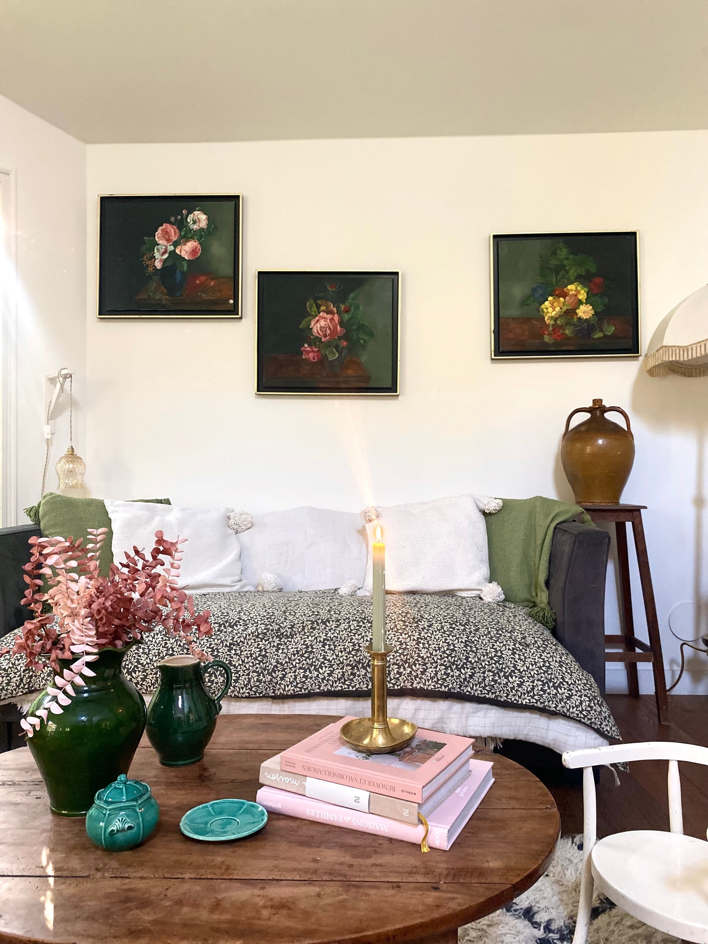 Peinture à l'huile ancienne encadrée