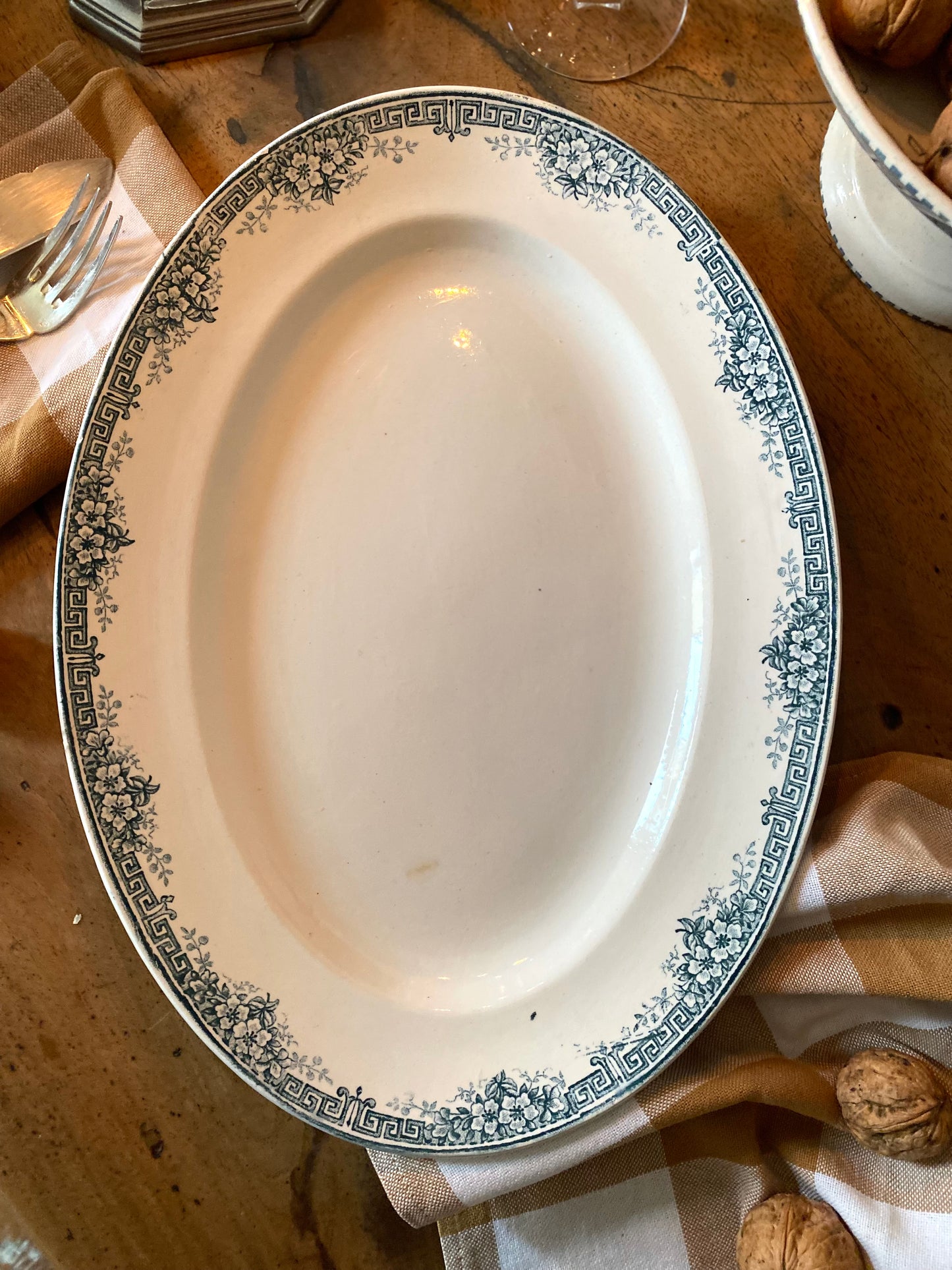 Plat de service ovale Terre de fer