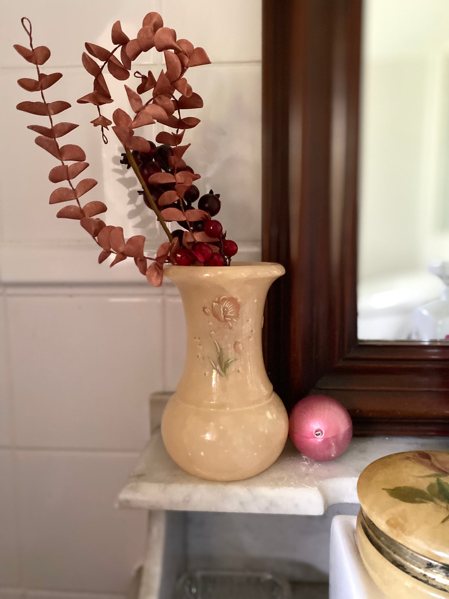 Alice/ Vase en opaline ancienne