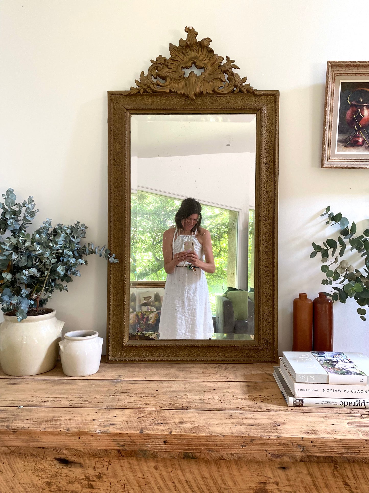 Grand miroir ancien baroque