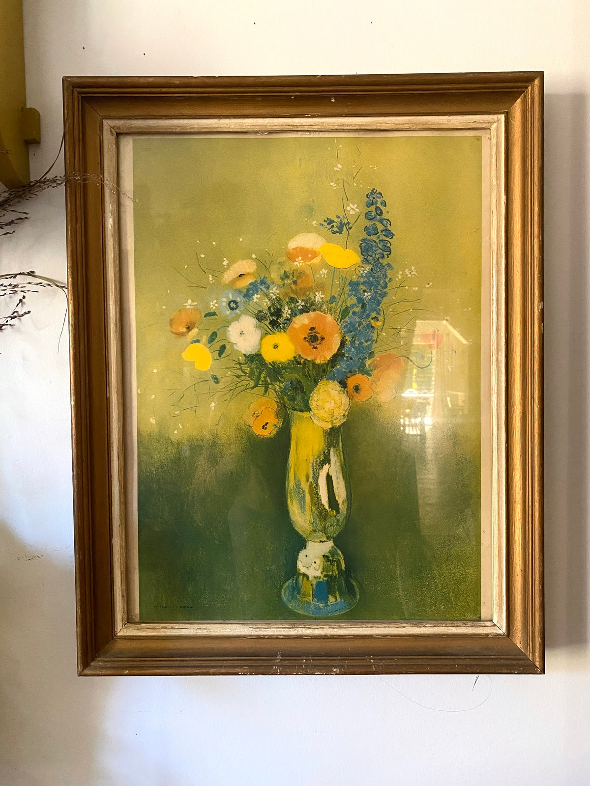 Reproduction encadrée « Fleurs des champs » d'après Odilon Redon