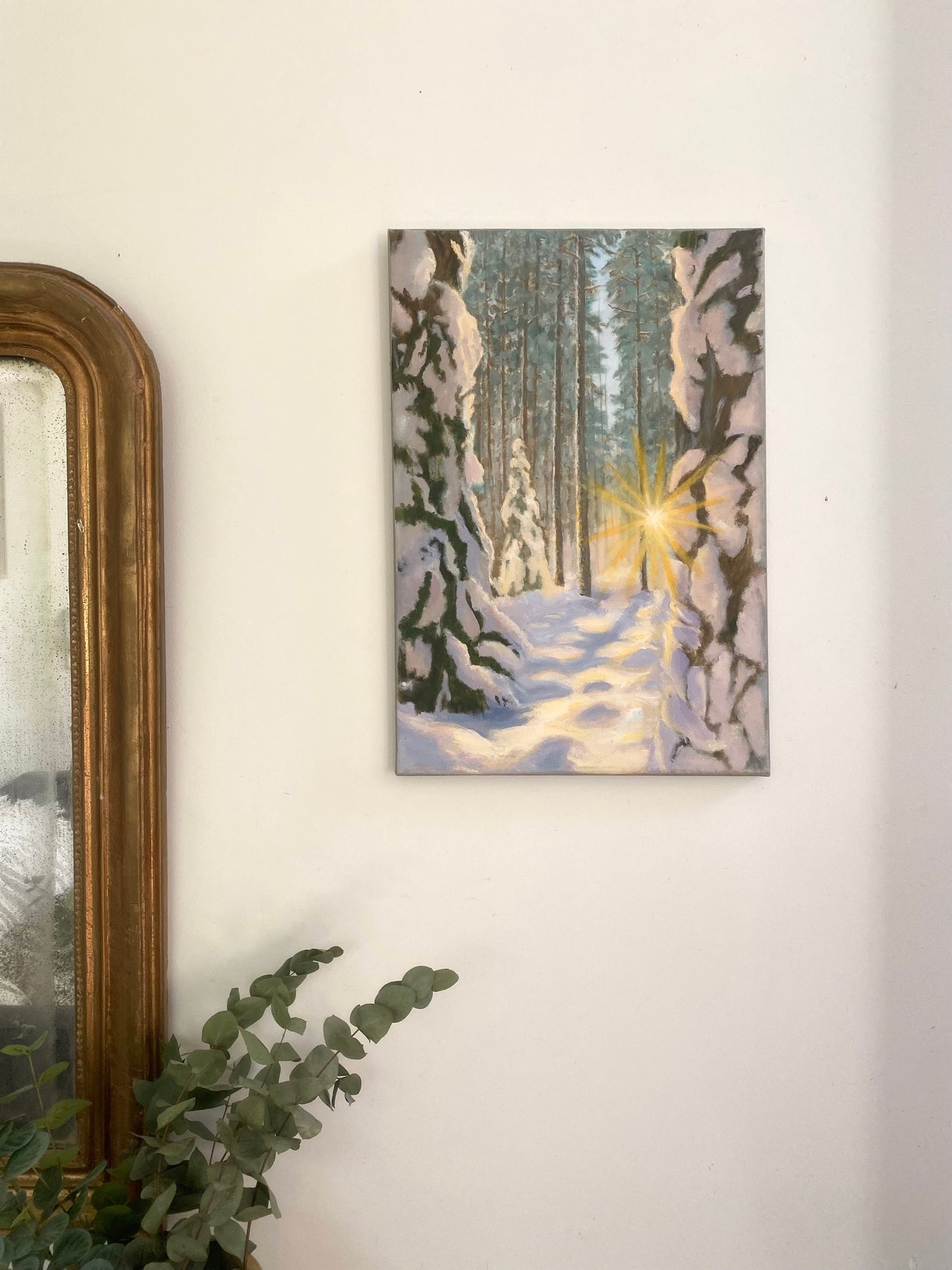 Tableau "Forêt Enneigée" - Huile sur toile -